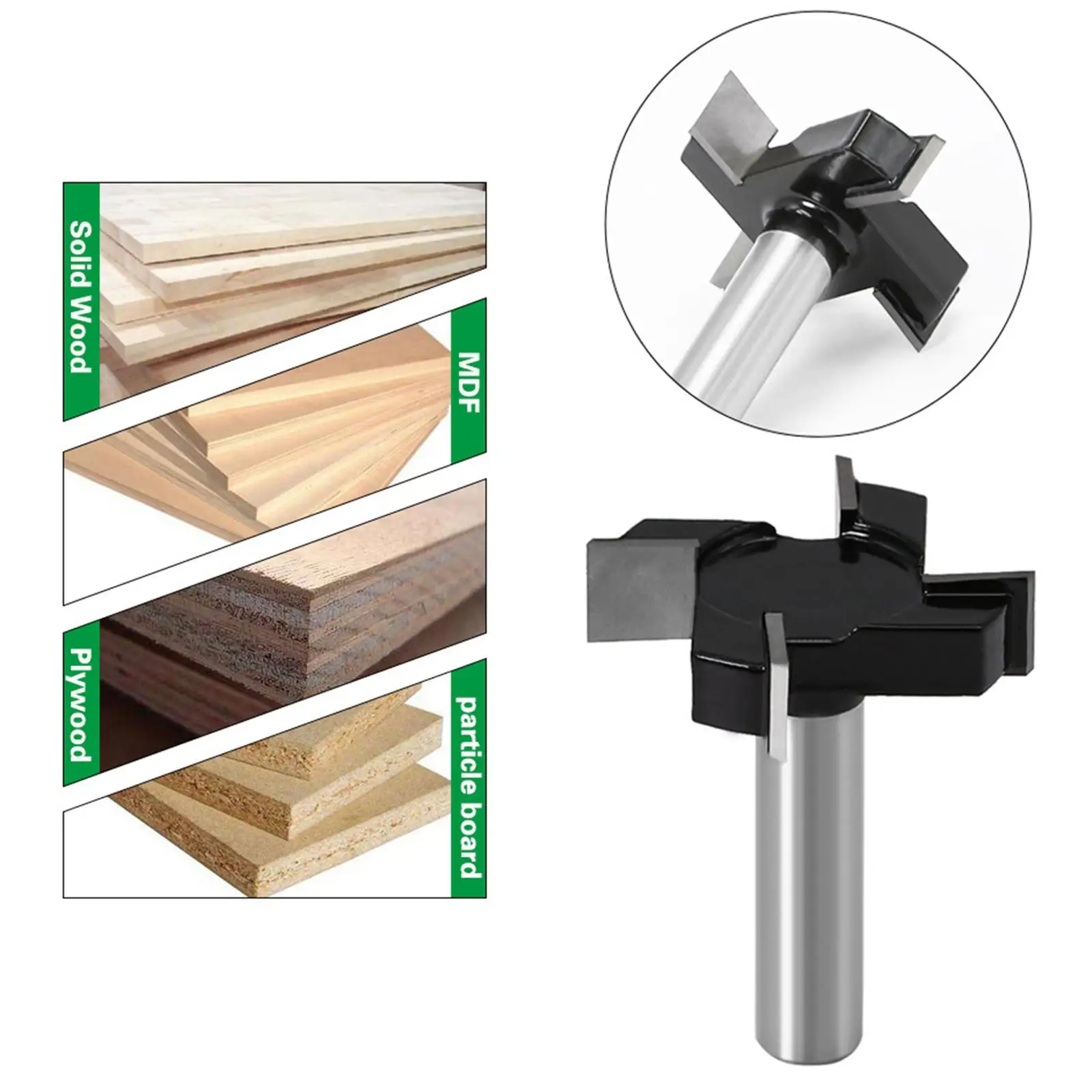 Carbide Planer Router Bits Woodworking Tools Wood Slab Flattening Router Bit