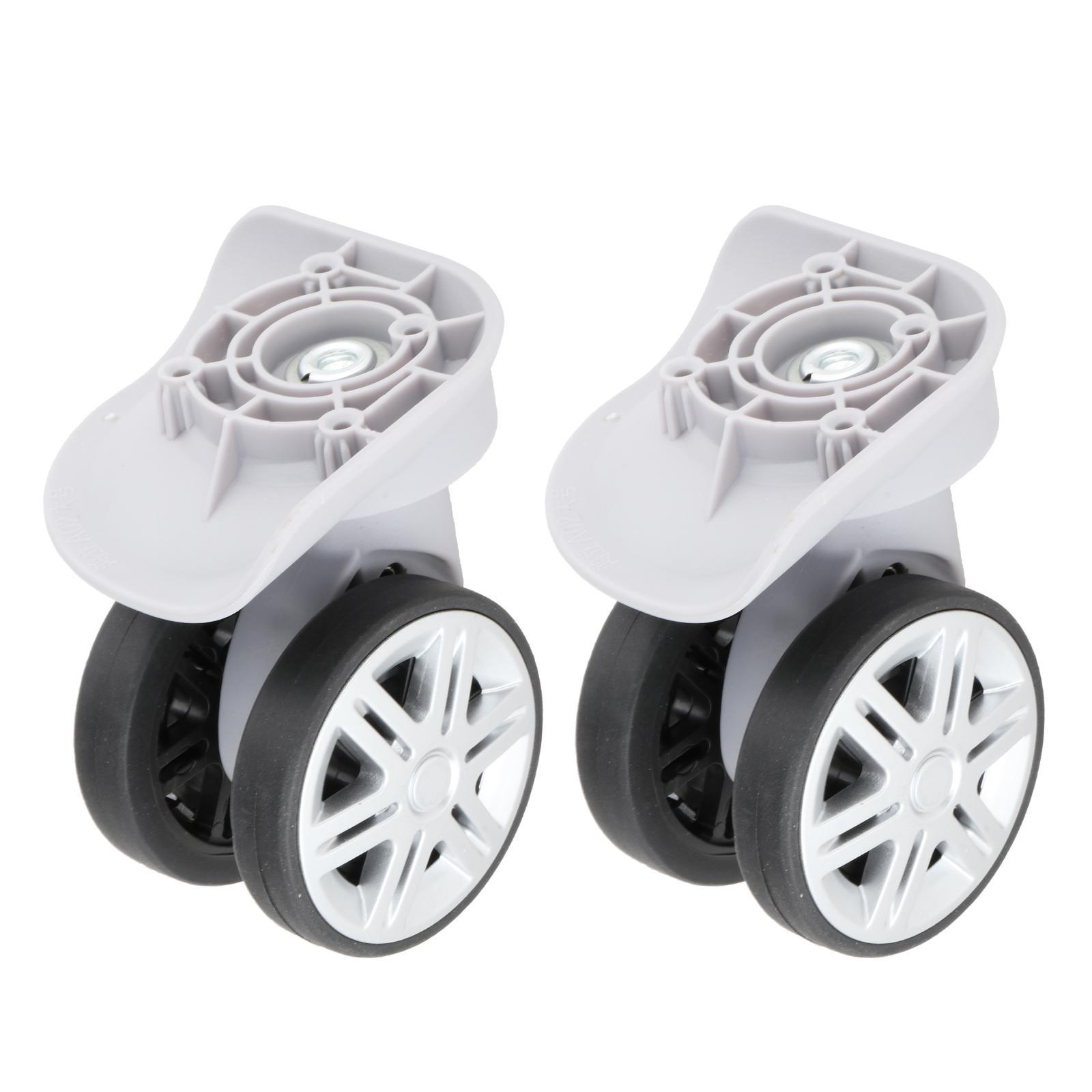 2 Pieces Replacement Luggage Wheels A19 Double Row Roller Heavy Duty Durable Suitcase Wheels Swivel Casters for Travelling Bag
