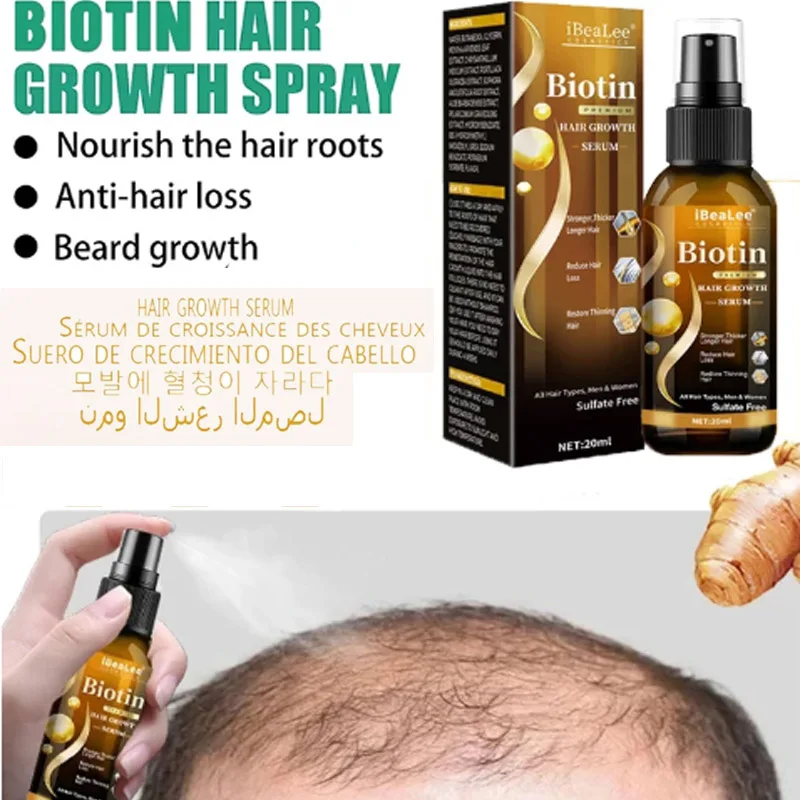 Best of Hair Growth Products Biotin Anti Hair Loss Spray Scalp Treatment Fast Growing Care Essential Oils For Men Women Hair Care Reviews & Tips