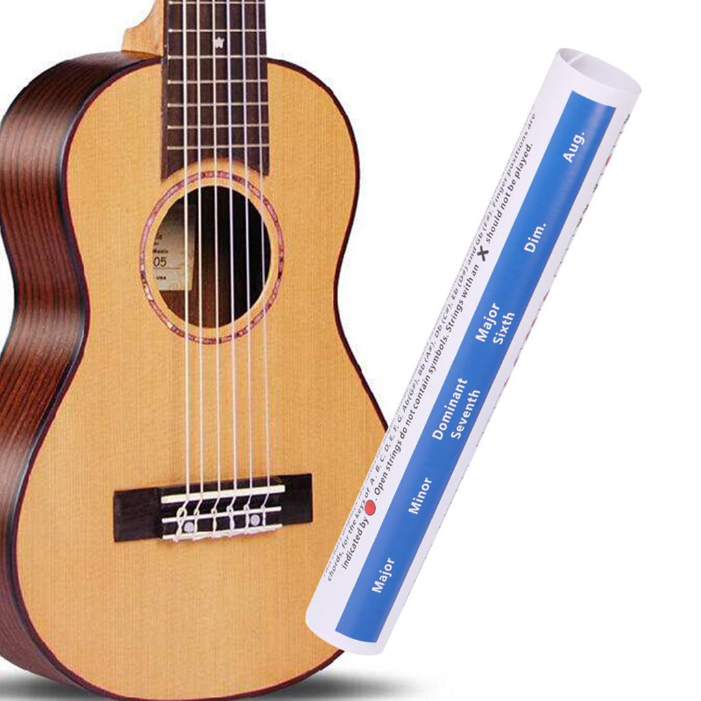 Compact Guitar Chord Diagrams Guitar Chord Chart for Beginners and Music Teachers Guitarists Electric Guitar Accessories