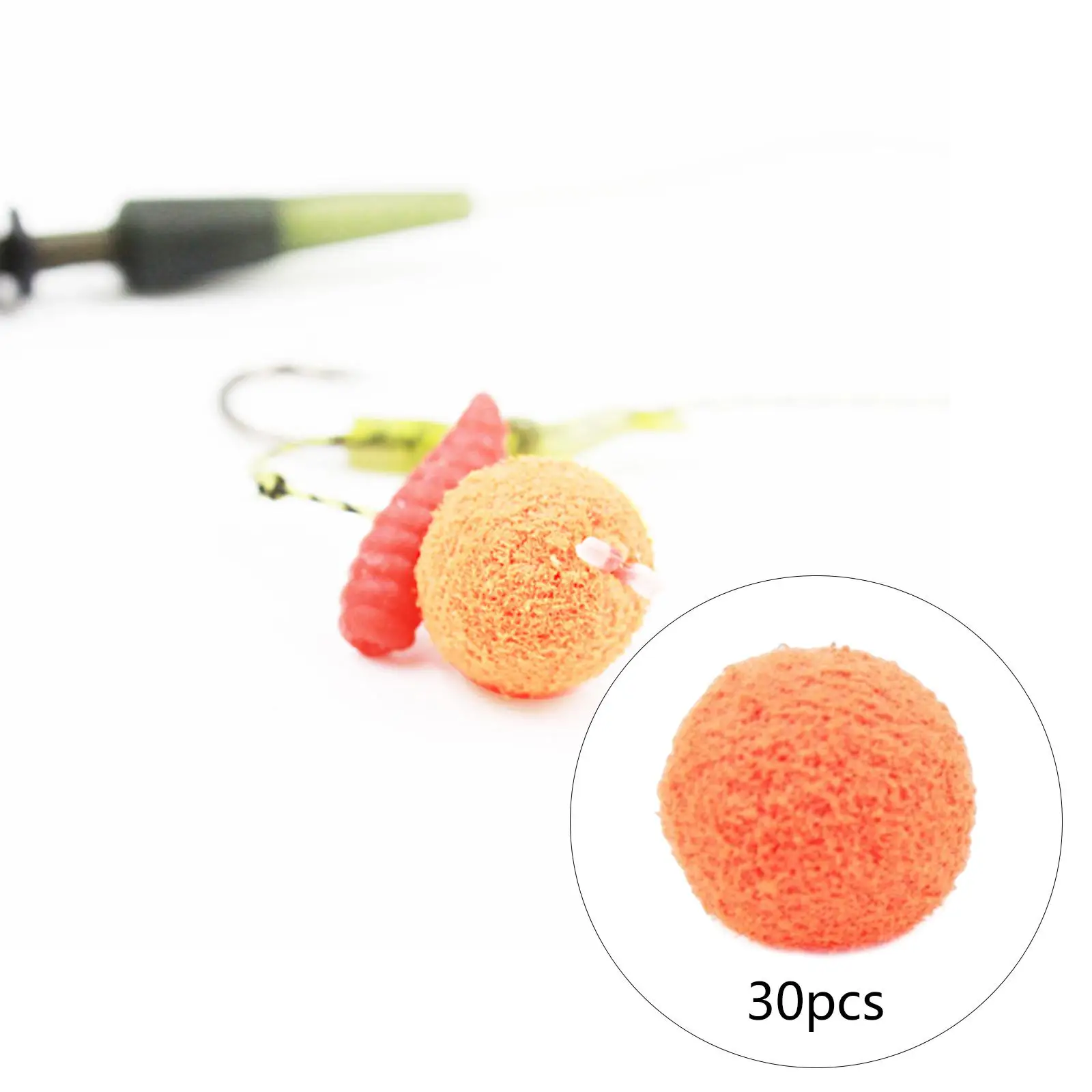 10mm Carp Fishing Bait Ball Bait Ball Boilies up Boilies Ball Resembling Fishing Tackle 30Pcs Float Ball Boilies Baits Ball