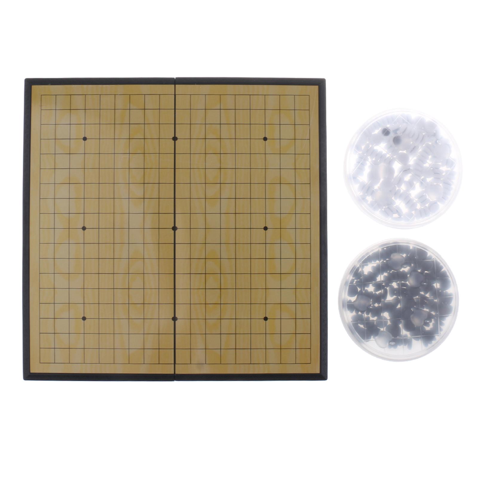 MagiDeal Portable Folding Children Chessboard Disks Children Go Set Weiqi Chess Board Chess Game