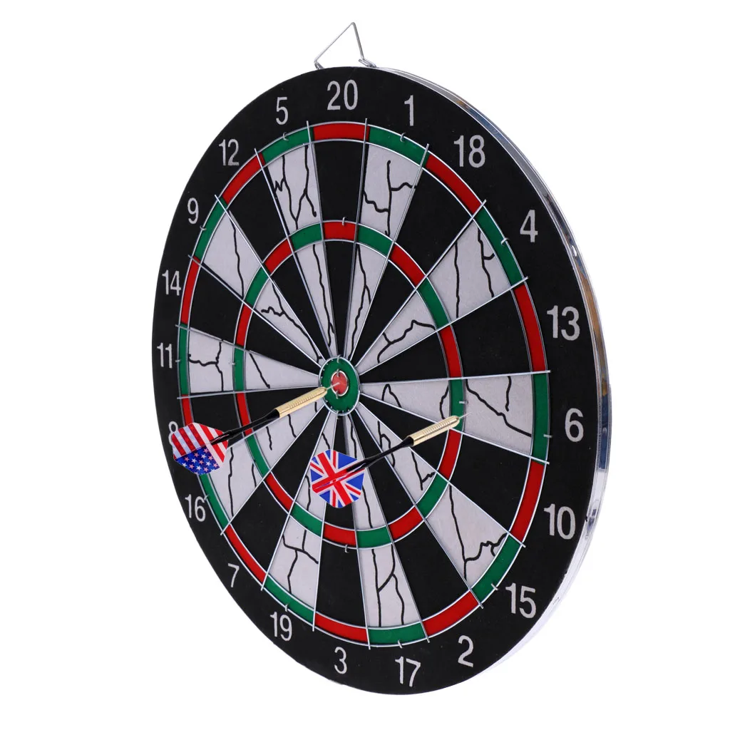 15inch Double-sided Board Game w/ 6 Brass Darts Set Indoor Party Game