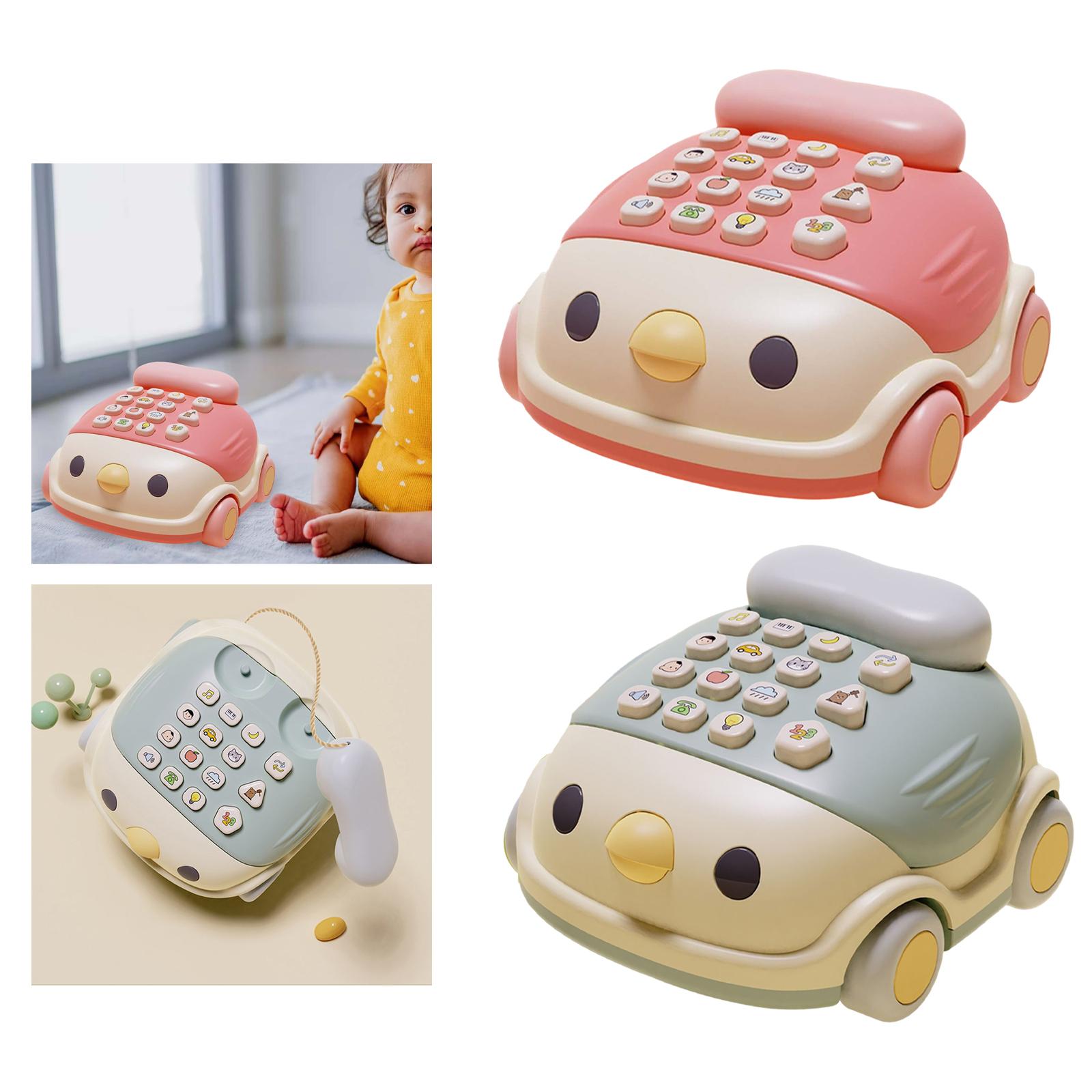 Chicken Telephone Toy Musical Toy Educational 12 Function Development Baby Telephone Toy for Practical Gift Kids Children Infant