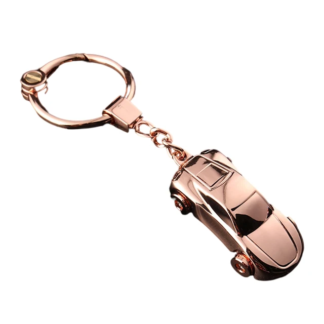 Key Chain Flashlight, JOBON Zinc Alloy Car Keychain with 2 Modes LED Light, Key