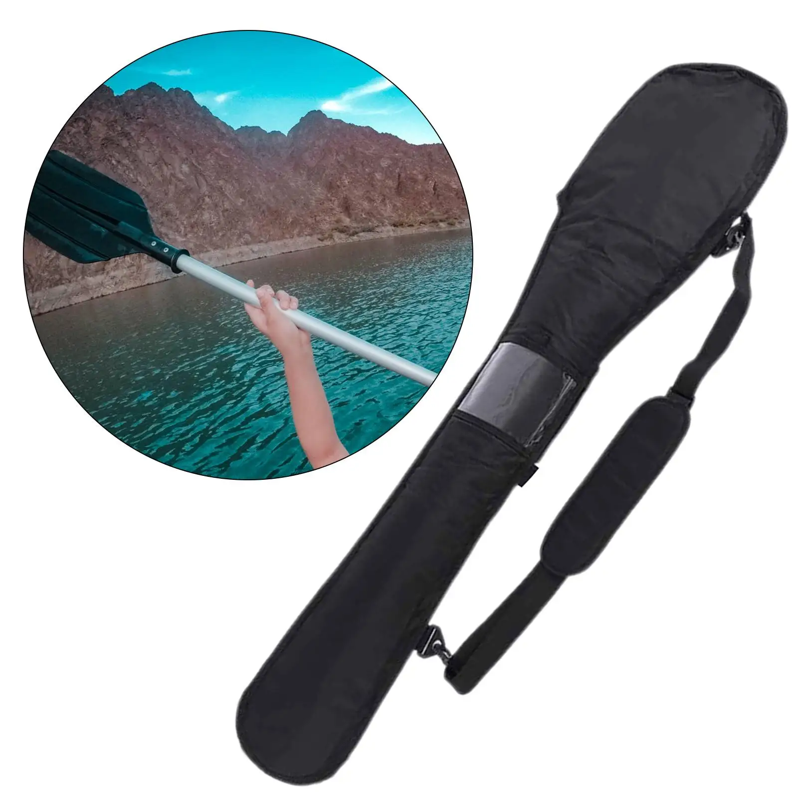 Portable Boat Paddle Pouch Protective Accessory with Adjustable Strap Pocket for Outdoor Canoe Rafting Surfboard