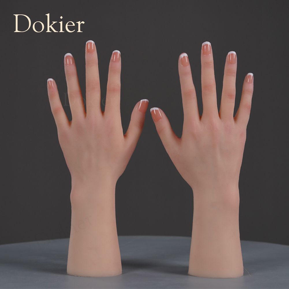 Best of Dokier Realistic Silicone Material Female Hands Model Lifelike Silicone Female Hand Foot Mannequin For Hand Art Jewelry Display Reviews & Tips