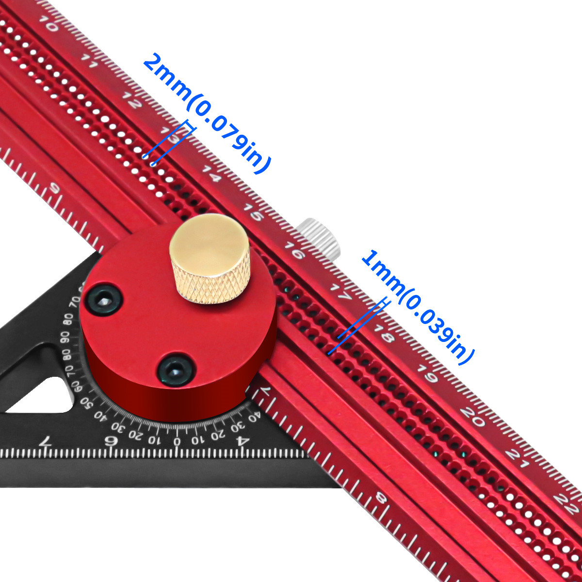 Carpenty Präzisions schreiber Lineal carpenty Aluminium T-Typ Linie Zeichen loch Lineal Holz bearbeitung quadratisches Layout Markierung lehre – Detail 9