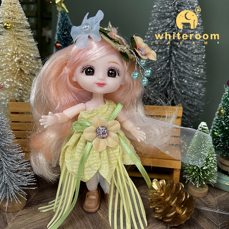 Neue Kawaii 1/12 Baby Tasche Puppe 10cm Ob11 Puppen Mit Kleidung Outfit Kleid Überraschung Bjd Puppen Figur Aktion Spielzeug für Mädchen Geschenke – Detail 6