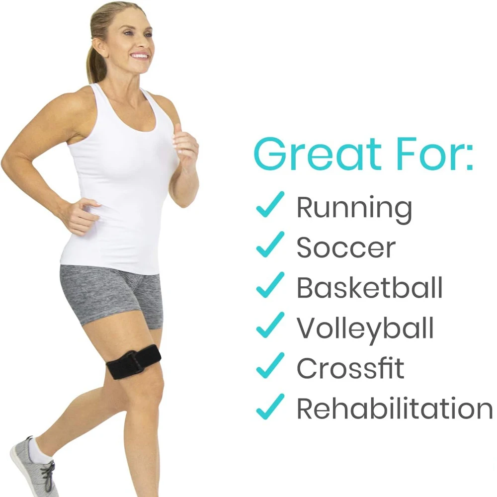 1-teiliges IT-Band-Gurt, Iliotibial-Band-Kompressionsbandage, Unterstützung bei Knieschmerzen im Nacken-, Oberschenkel- und ITB-Syndrom, Laufen und Übung – Detail 6