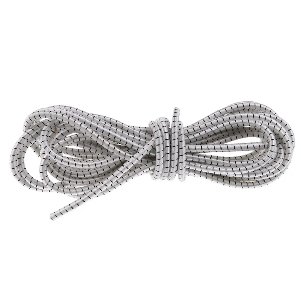 Shock Cord Elastic  Cord Stretch Rope  Multi Strands  Canopy Accessories , White, 8mm×20m
