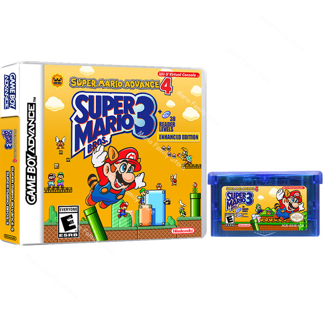 Super Mario Advance 4 Super Mario Bros3 Game Memory Card Screen Enhancement  Multi-level Game Card for GBA Children Birthday Gift