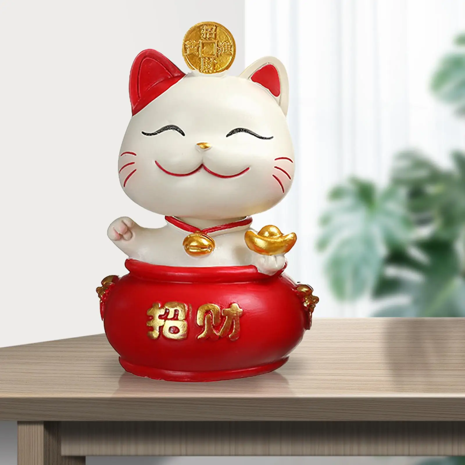 Adorable Solar Chubby Lucky Cat Bobblehead Doll Animal Figures for Car Dashboard Interior Home Office Decor Birthday Gift