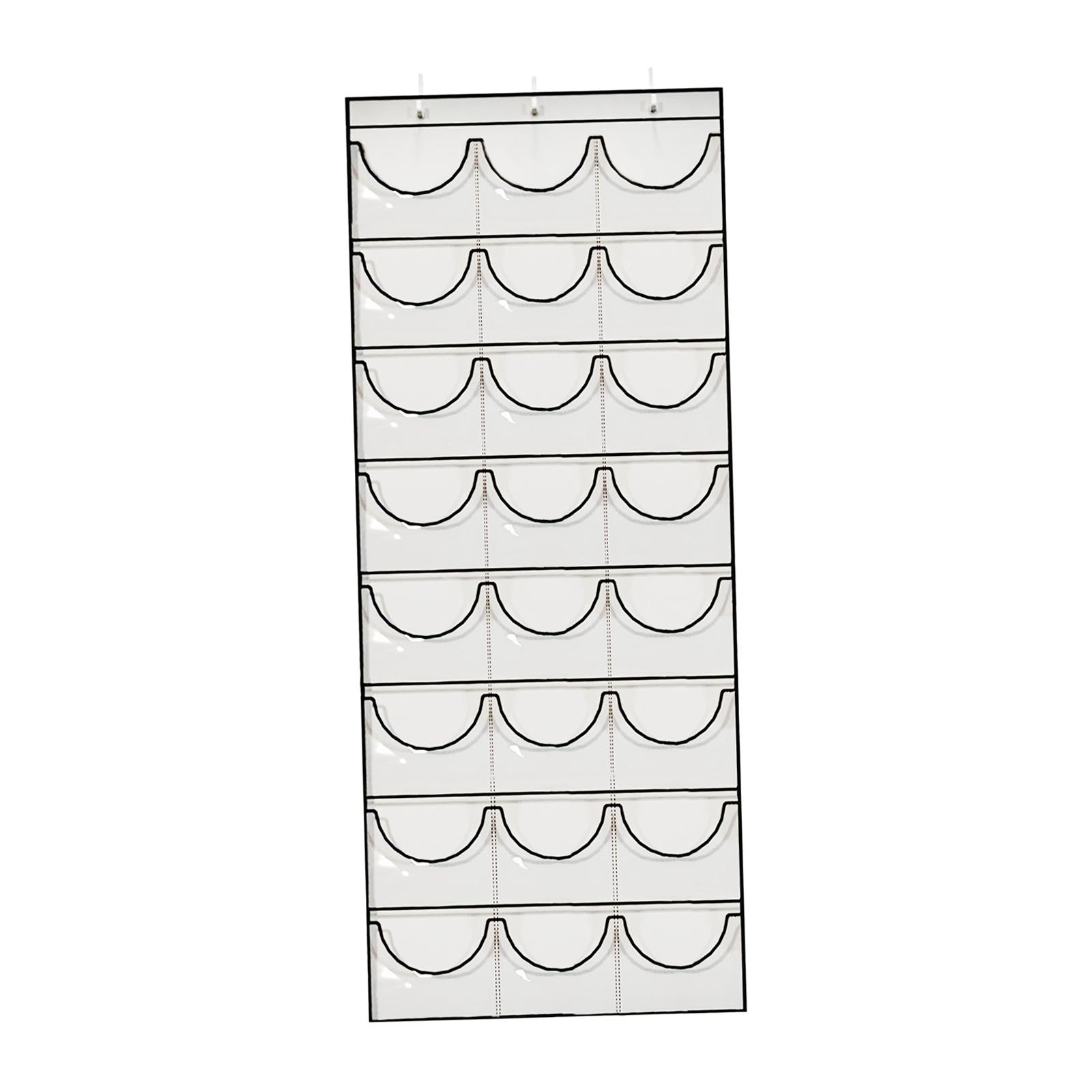 Baseball Caps Rack Scarf Bag Hooks 24 Clear Door Closet Hanger Holder Round Storage Shelf Home Organizer Storage Hat Holder