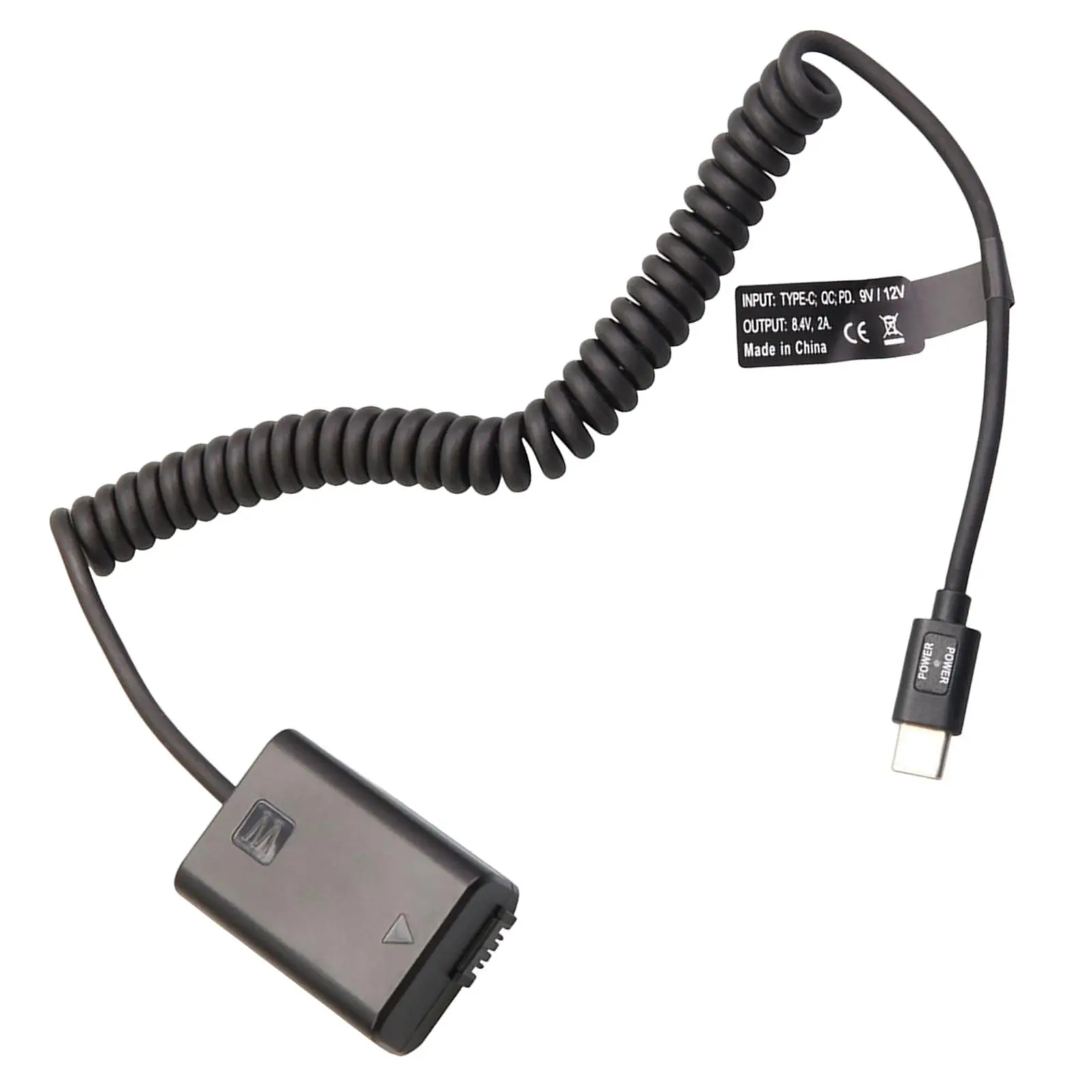 Np-Fw50 Dummy Battery Power Adapter with Type C Cable Replace for Sony A7M2 A6000 A5100 Cameras