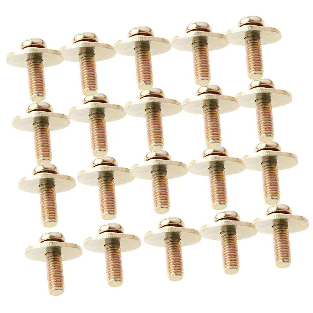 Tooyful 20 Pieces Metal Drum Set Claw Hook Screws DIY Percussion Instrument Parts for Drummers