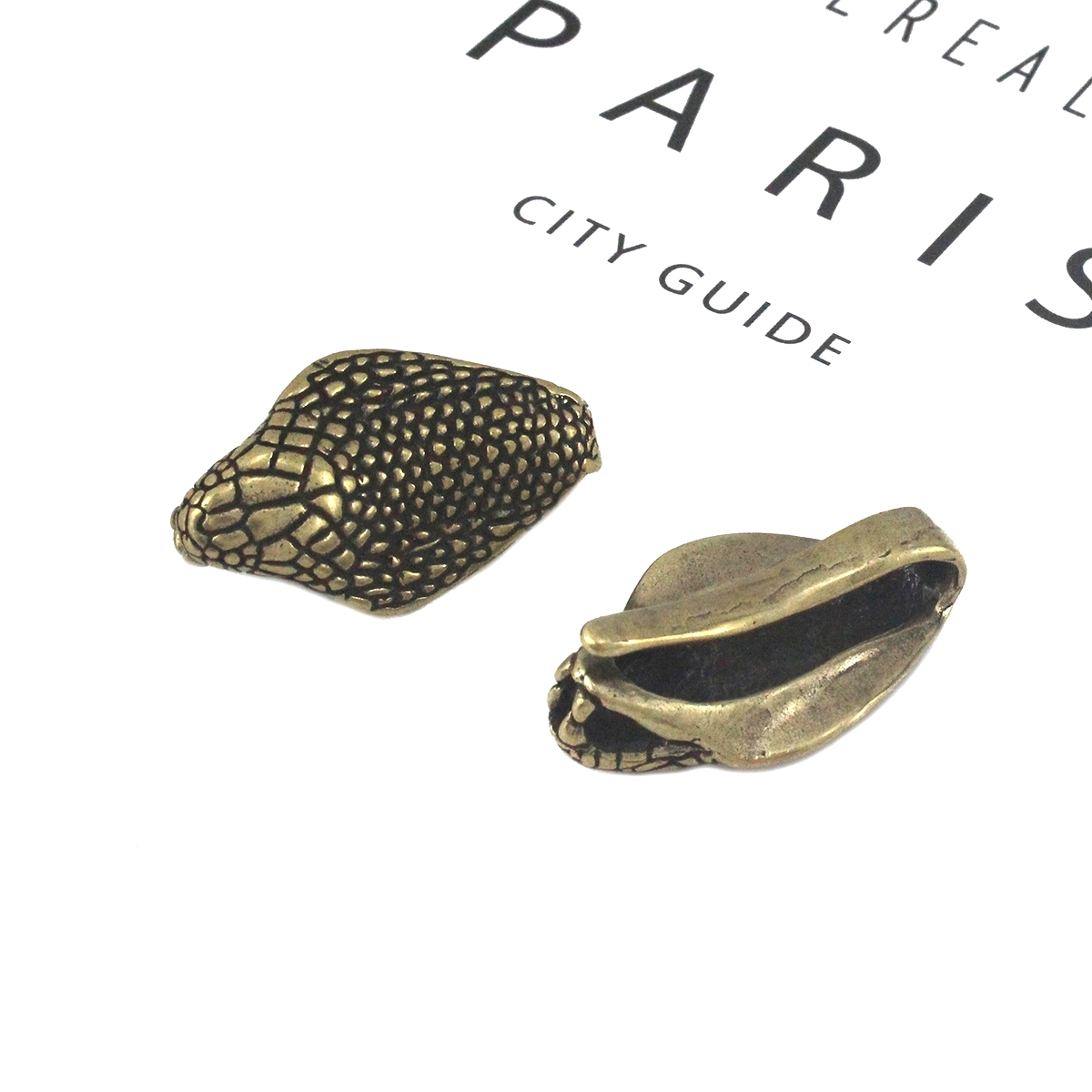 1 piece Solid Messing Retro Gürtel U Haken Schlange Form Fob Clip Schlüssel Ring Geldbörse Haken – Detail 6