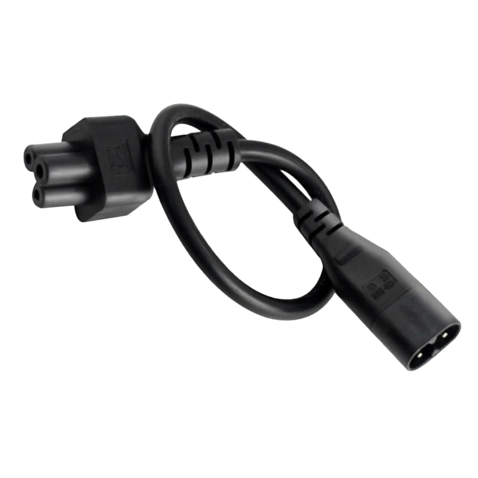 Flexible IEC320-C8 to IEC320-Power Adapter Cable 2 Pin to 3 Pin Extension Cord for