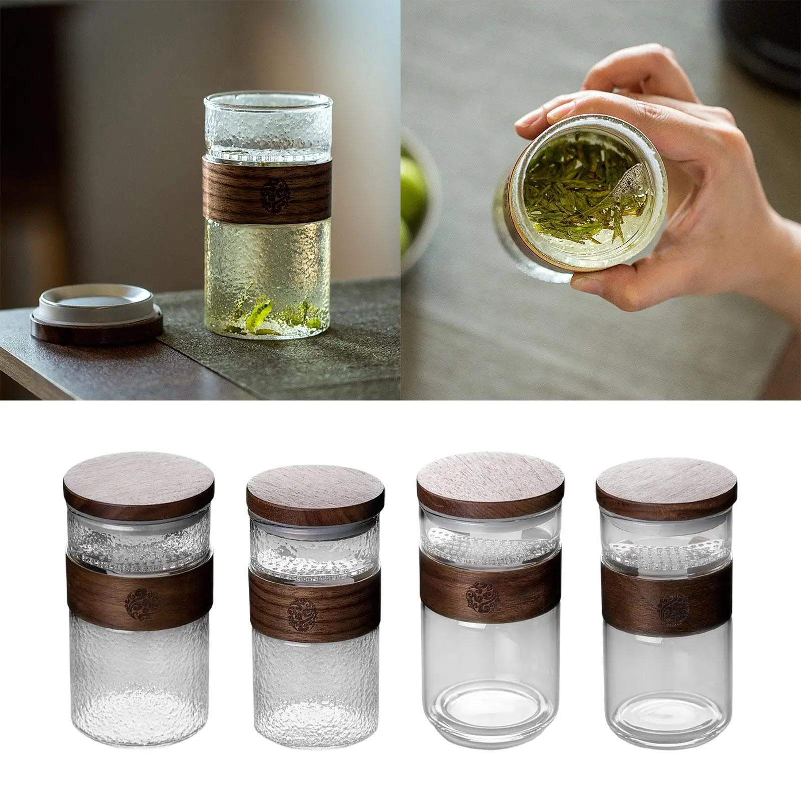 Glass Tea Tea Cup Water Bottle Portable Teaware Drinks Cup Durable Clear for Household Restaurant Party Kitchen Milk