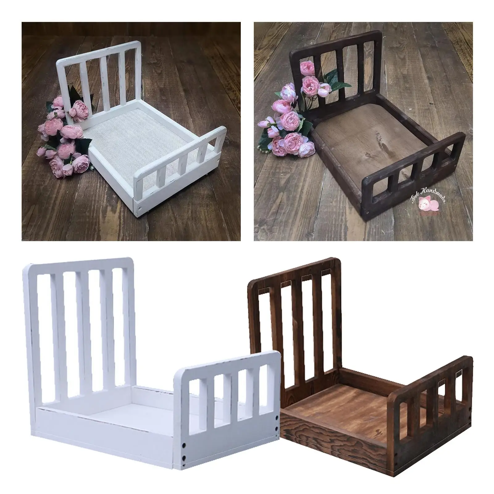 Photography Baby Bed Wooden Baby Shower Gifts Photo Backdrops Photoshoot Photoshoot Girls Posing Assisted Infant Small Furniture