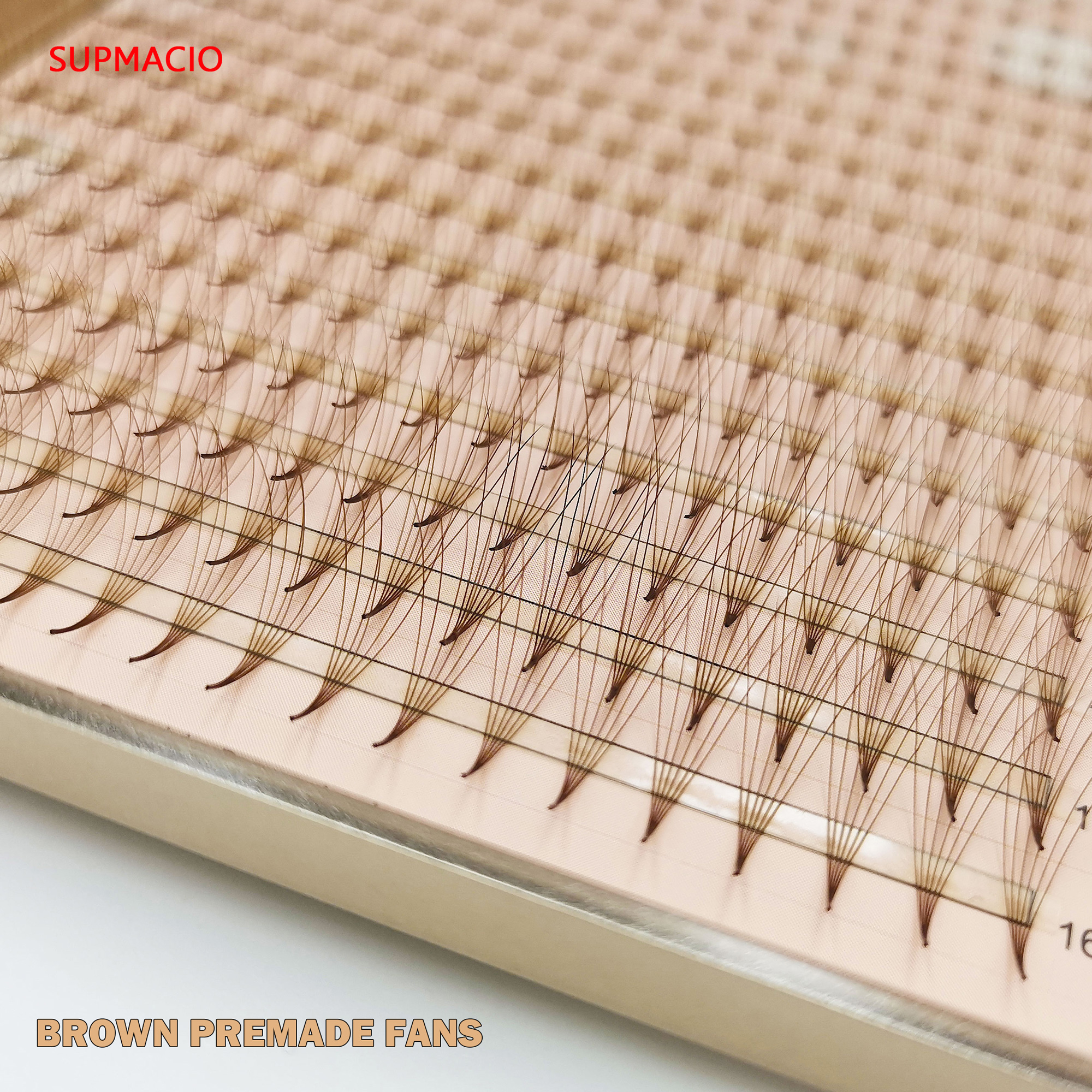 Best of SupMacio Brown Premade Fans Eyelash Extensions Thin Pointy Base 10D 6D 5D 4D 3D Volume Sharp Narrow Stem Clusters Russian Reviews & Tips