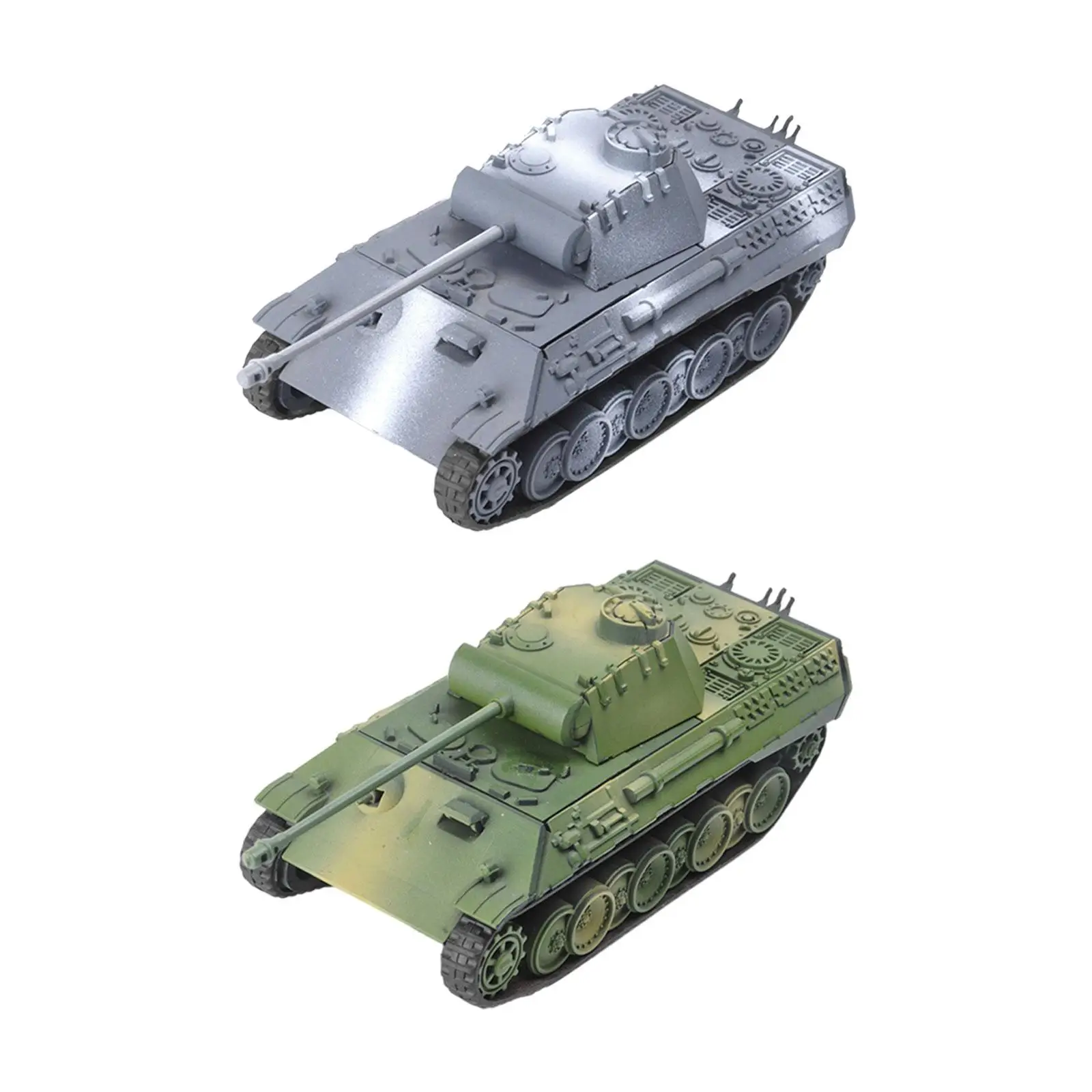 1:72 Scale 4D Tank Model DIY Assemble Simulation Tabletop Decor Educational Toys Vehicle Tank Model Toy Collection for Boy