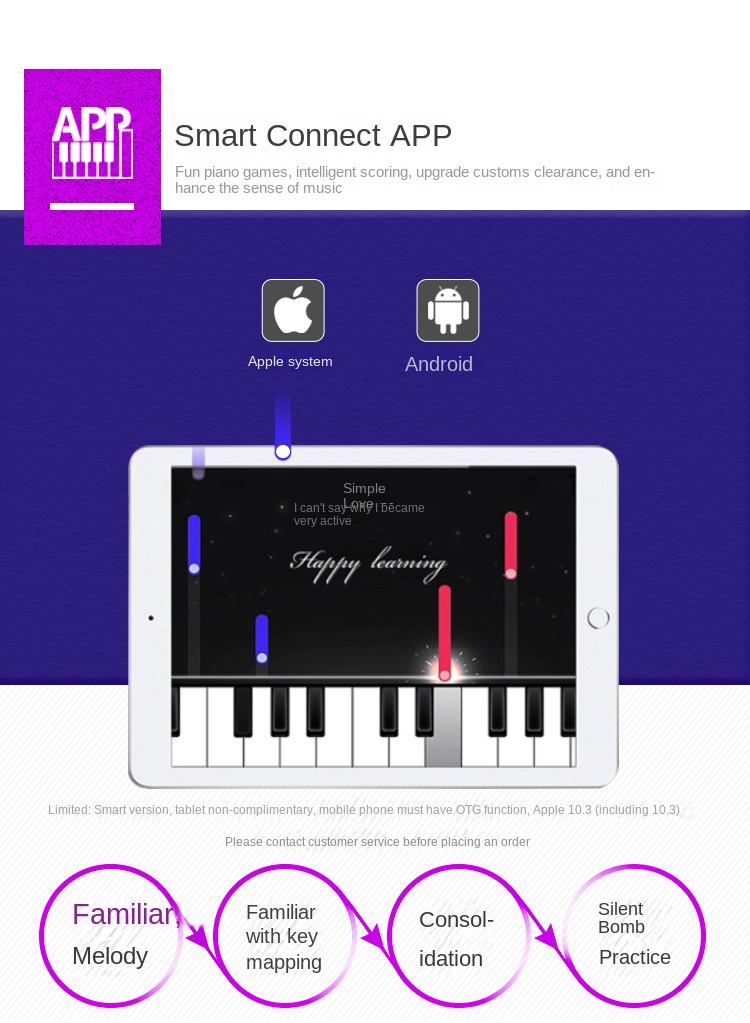 Title 16, Tastiera musicale flessibile Controller Midi 61...