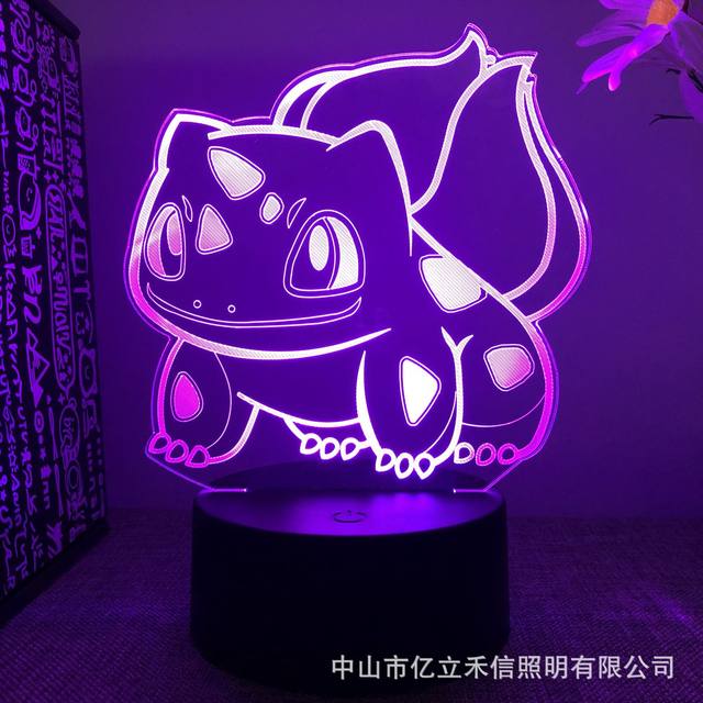 Em promoção! Pokemon Pikachu 3d Estéreo Luz Da Noite Criativas De Led  Colorido Controle Remoto Cartão De Preto E Branco Acrílico Crianças Toygift