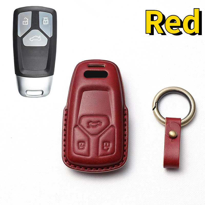 Custodia/cover per Chiave/telecomando in pelle fatta a mano per Audi A4 B9 A5 A6L A6 S4 S5 S7 8W Q7 4M Q5 TT TTS RS coupé accessori per lo Styling - Sf79b38b4e4c24ae59e5883b8e818a6eeo