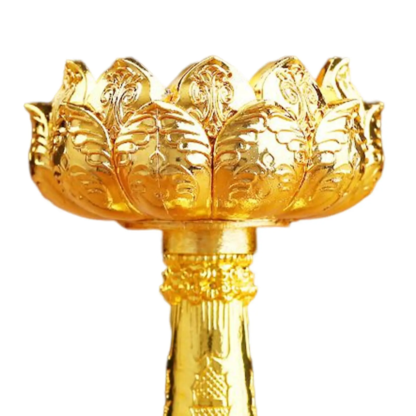Lotus Ghee Lamp Holder Candle Holder Buddhist Altar Supplies Tibetan Butter Lamp Holder for Table Centerpiece Living Room Decor
