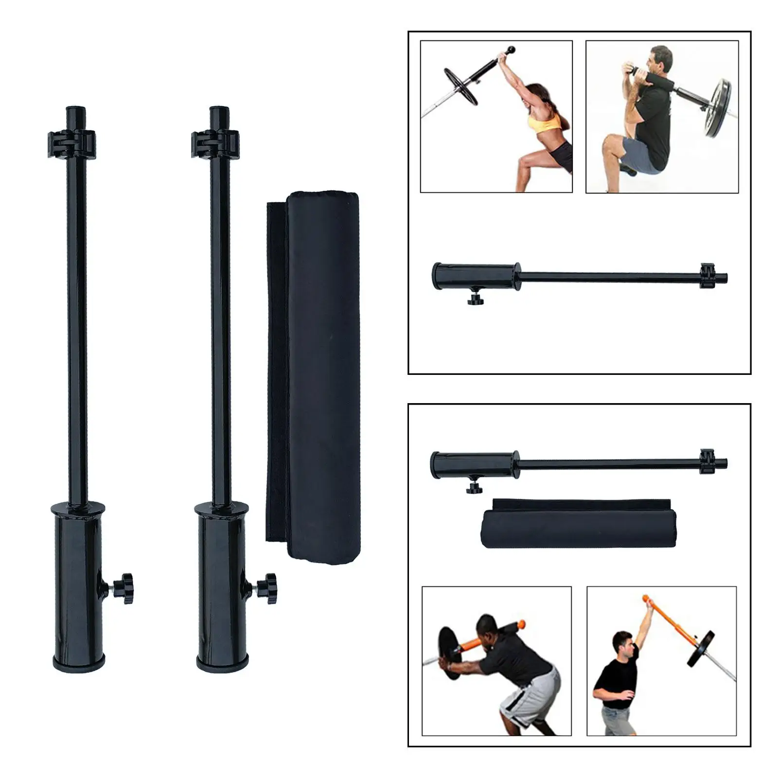 Fitness Barbell T Bar Platform Row Attachment for Hamstrings Biceps Triceps
