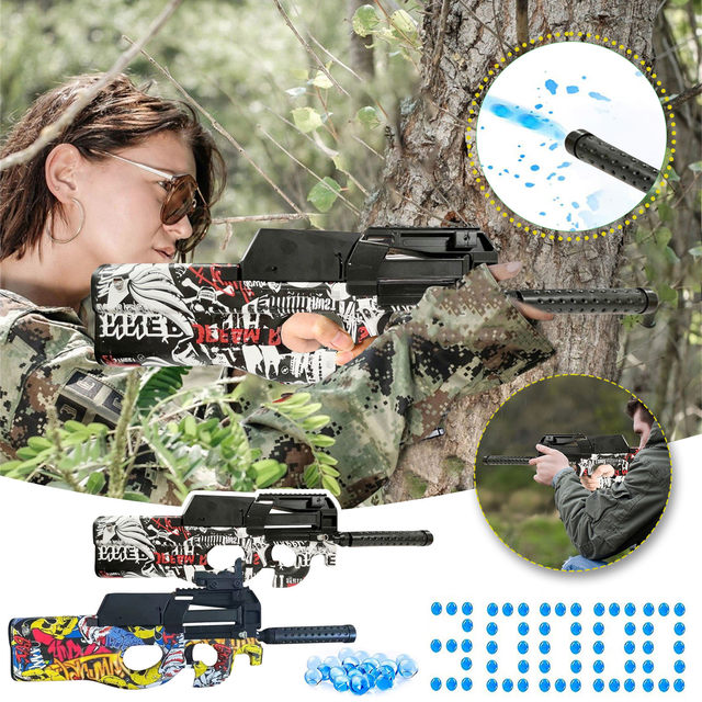 Abbyfrank Electric Graffiti Edition P90 Toy Gun Orbeez Auto Pistol CS  Assault Snipe Weapon Water Bullet Bursts Outdoors Boys Toy - Price history  & Review, AliExpress Seller - Mike Toy Store