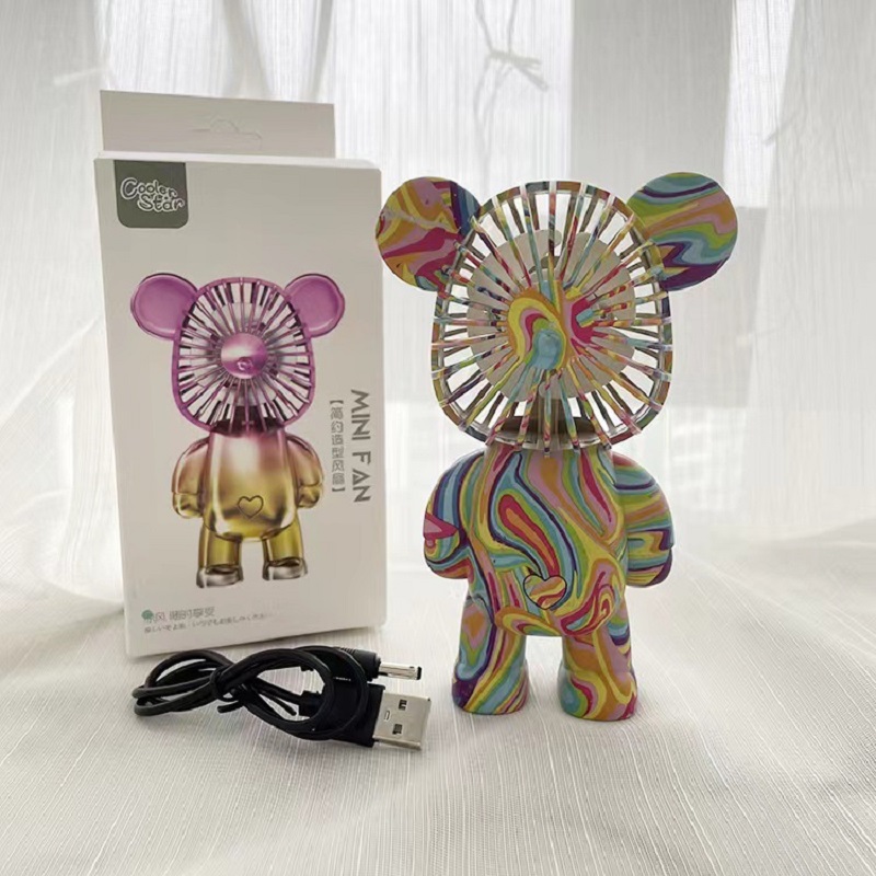 Title 19, Cute Cartoon Bear Fan USB Third Gear Rechargeab...