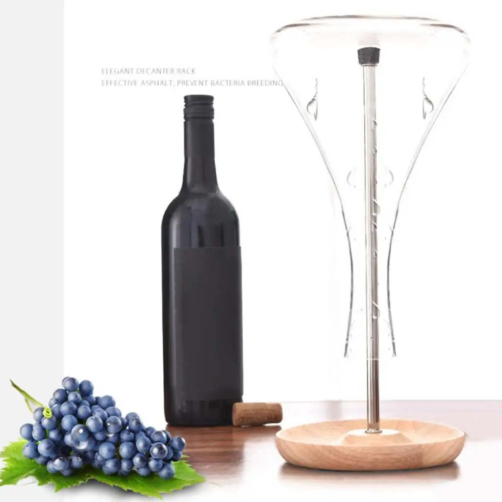  Drying Stand Holder Wine Gift Bottle Drainer Decanter Stand for Cafe