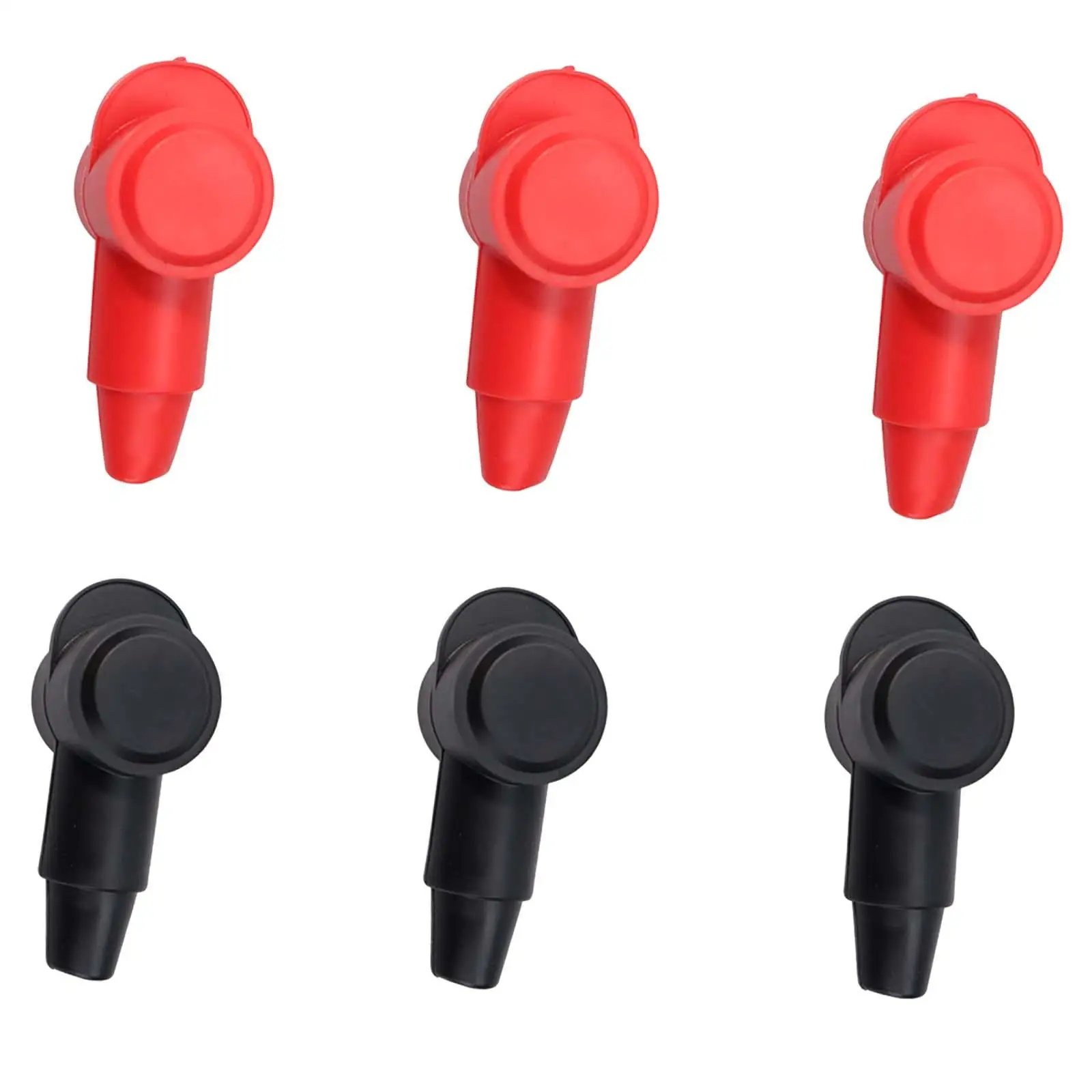 Battery Stud Terminal Covers Red and Black Flexible Protective Terminal Caps for Trucks Automotive Cars Marine Boats