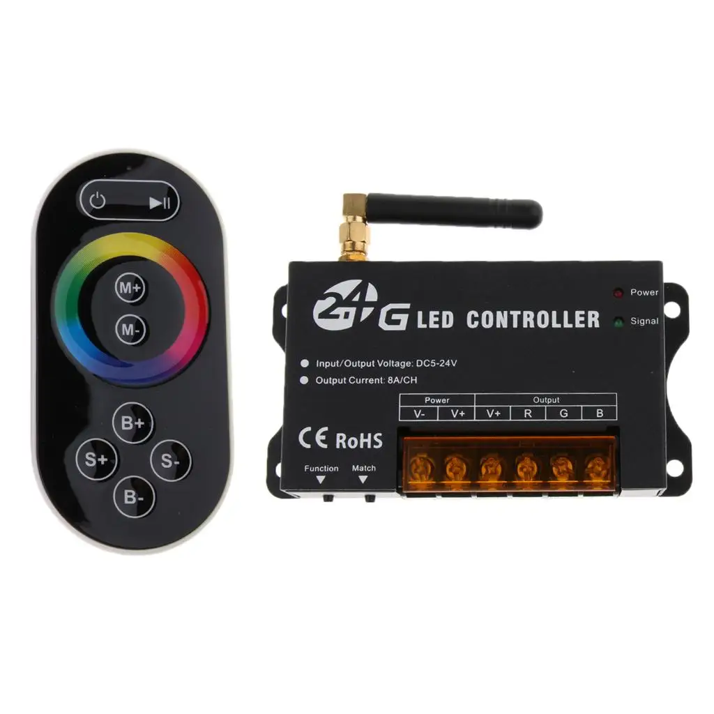  DC5-24V RGB LED Controller  Remote Control for RGB LED Strips