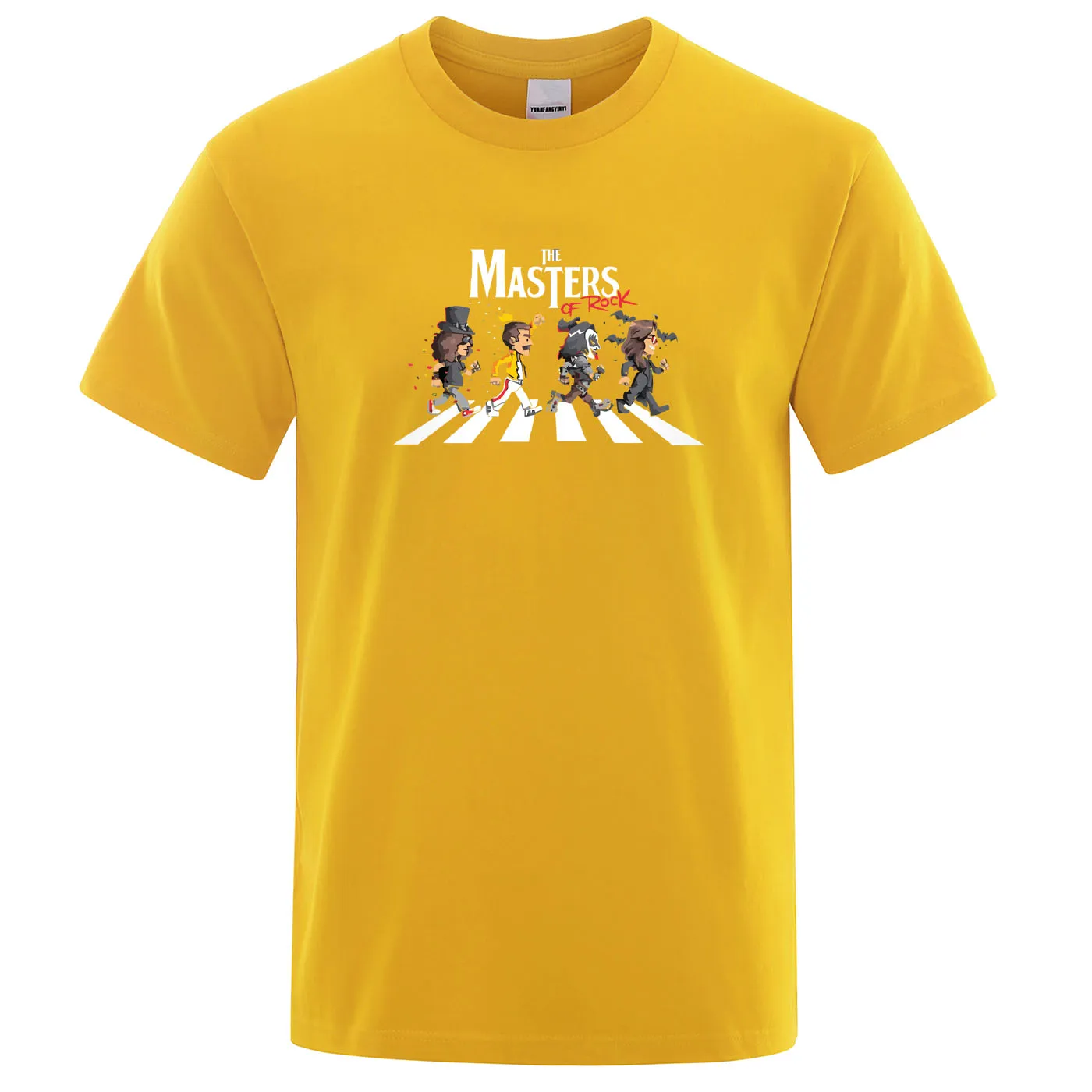 teekossc - Camiseta de Freddie Mercury para hombre, camisa de manga corta con estampado de Fan Queen, los maestros del Rock Road, ropa de algodón para verano, 2023