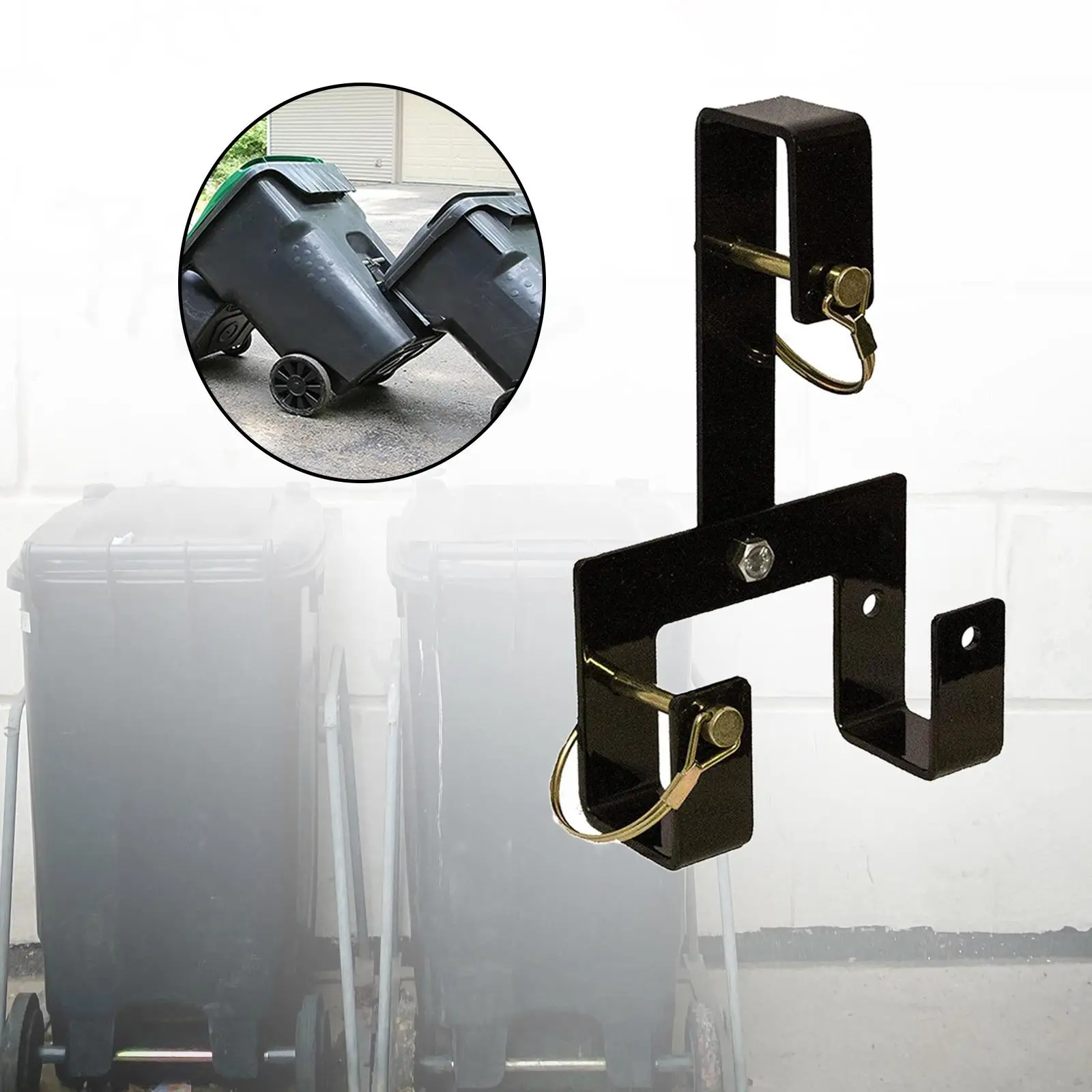 Garbage Can Couplers Carrier for Wheeled Trash Garbage Containers Tow Hawling Clips for Cart Truck Trailer Auto Accessories