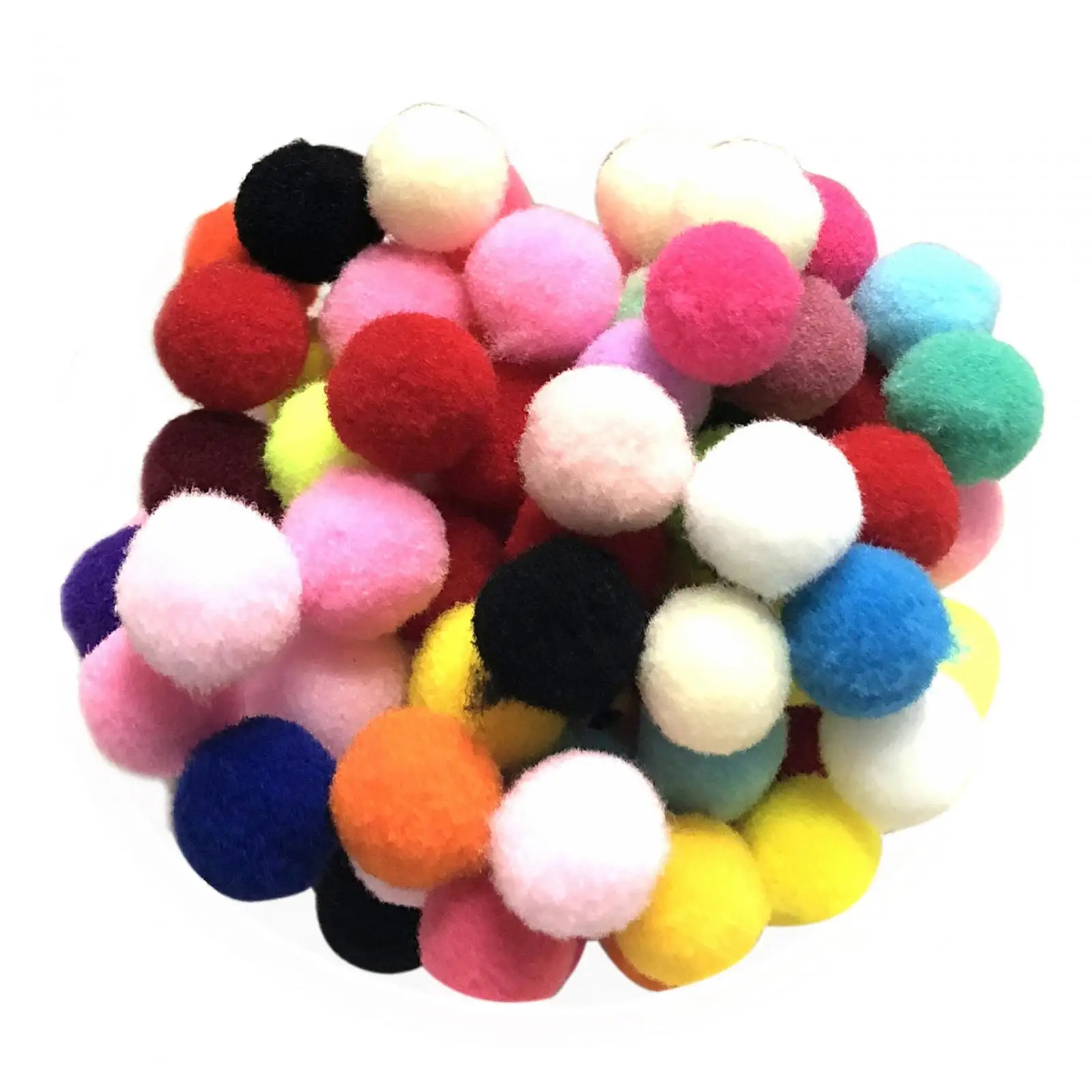 100Pcs Assorted pompoms Craft Arts Pom Poms Balls Mini pompoms Balls Bright Colors Balls for Toys Wedding Decoration