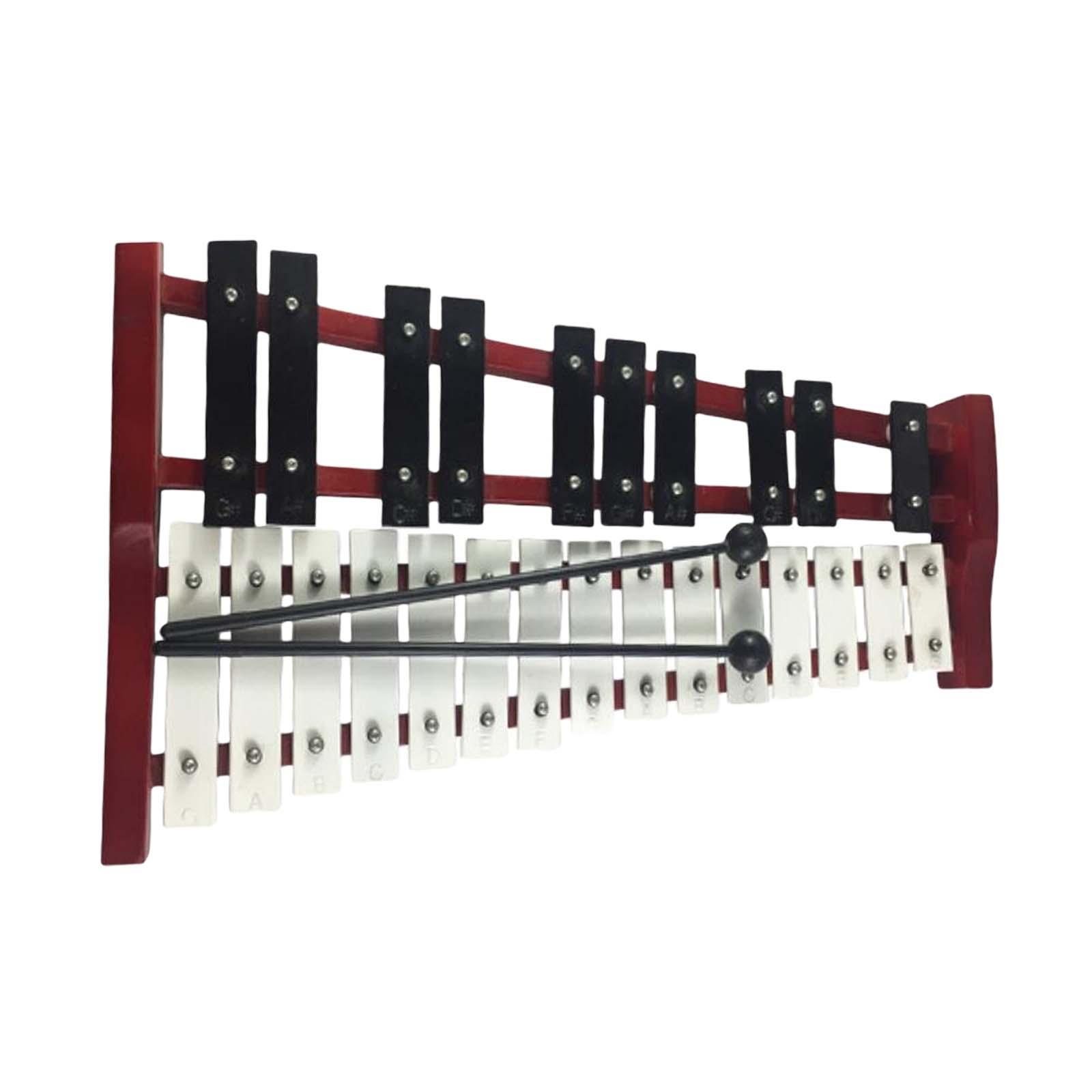 25 Note Glockenspiel Xylophone Measure 15.7x9.8x3inch Aluminum Bars with Clearly 25 Note Glockenspiel Xylophone Measure 15.7x9.8x3inch Aluminum Bars with Clearly