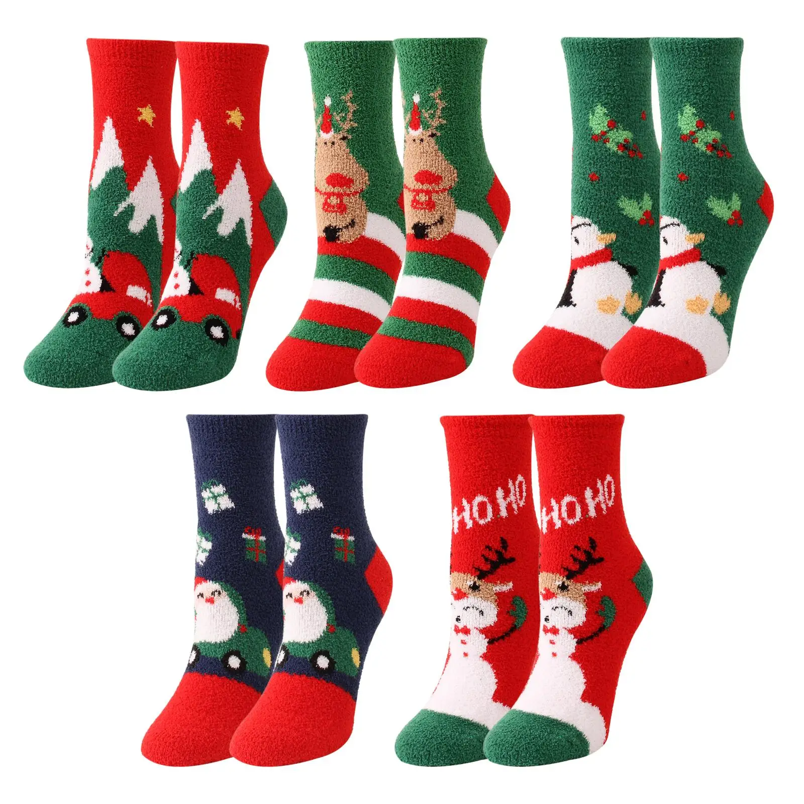 Cute Holiday Long Sock Winter Casual Stocking Warm Festival for Women Men Gifts Teens