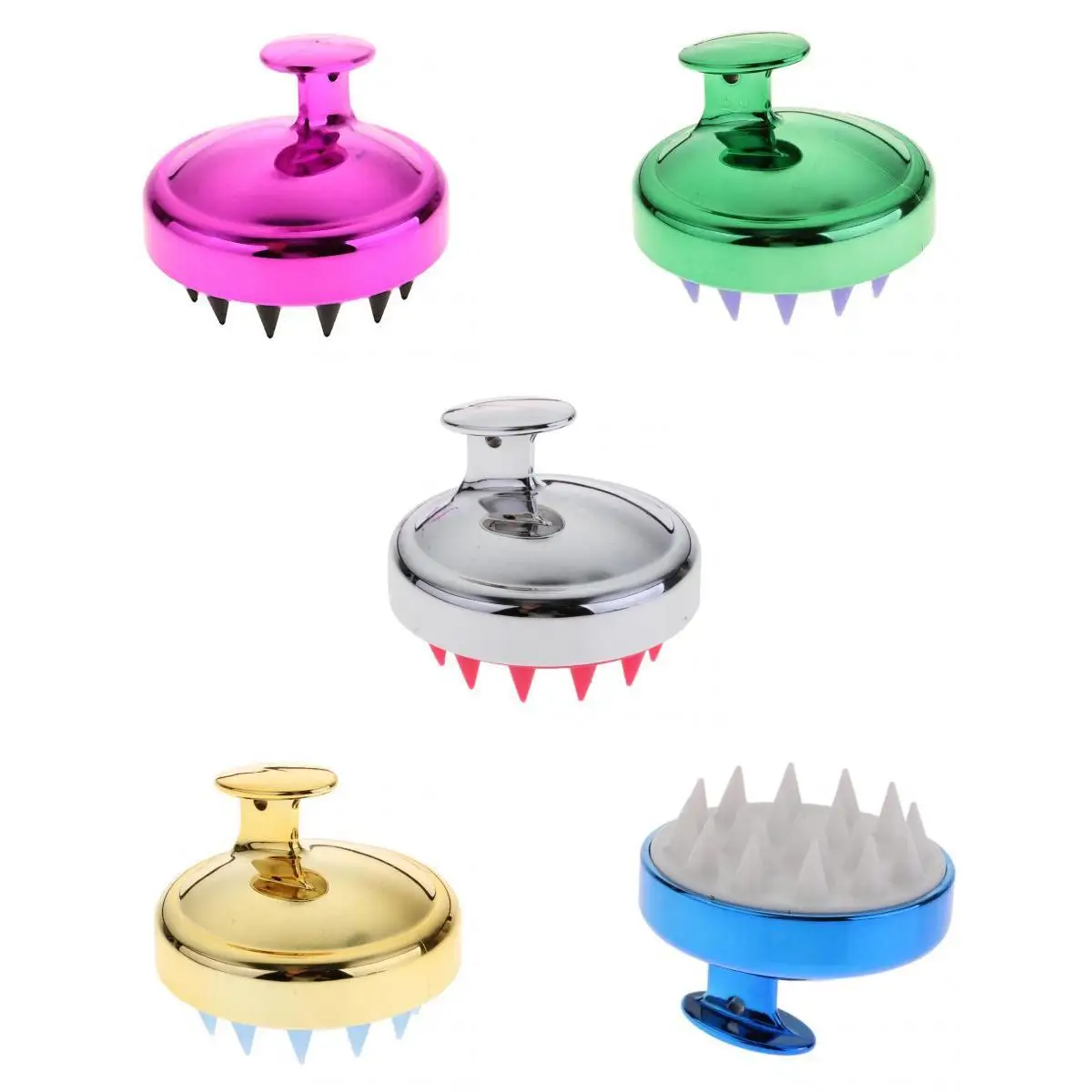 5 Pieces  Massager Shampoo Brush - Head Scrubber Brushes and  with Soft Silicone  for Deep Daily Cleaning