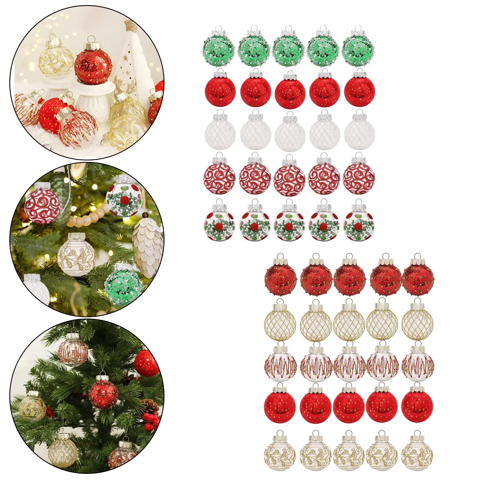 25 Pieces Christmas Ball Ornaments Christmas Tree Decorations for Ceiling