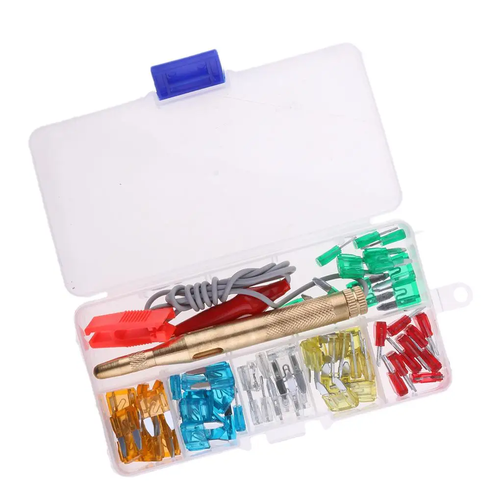 mini car fuse 5-30A flat fuses fuse set with pen