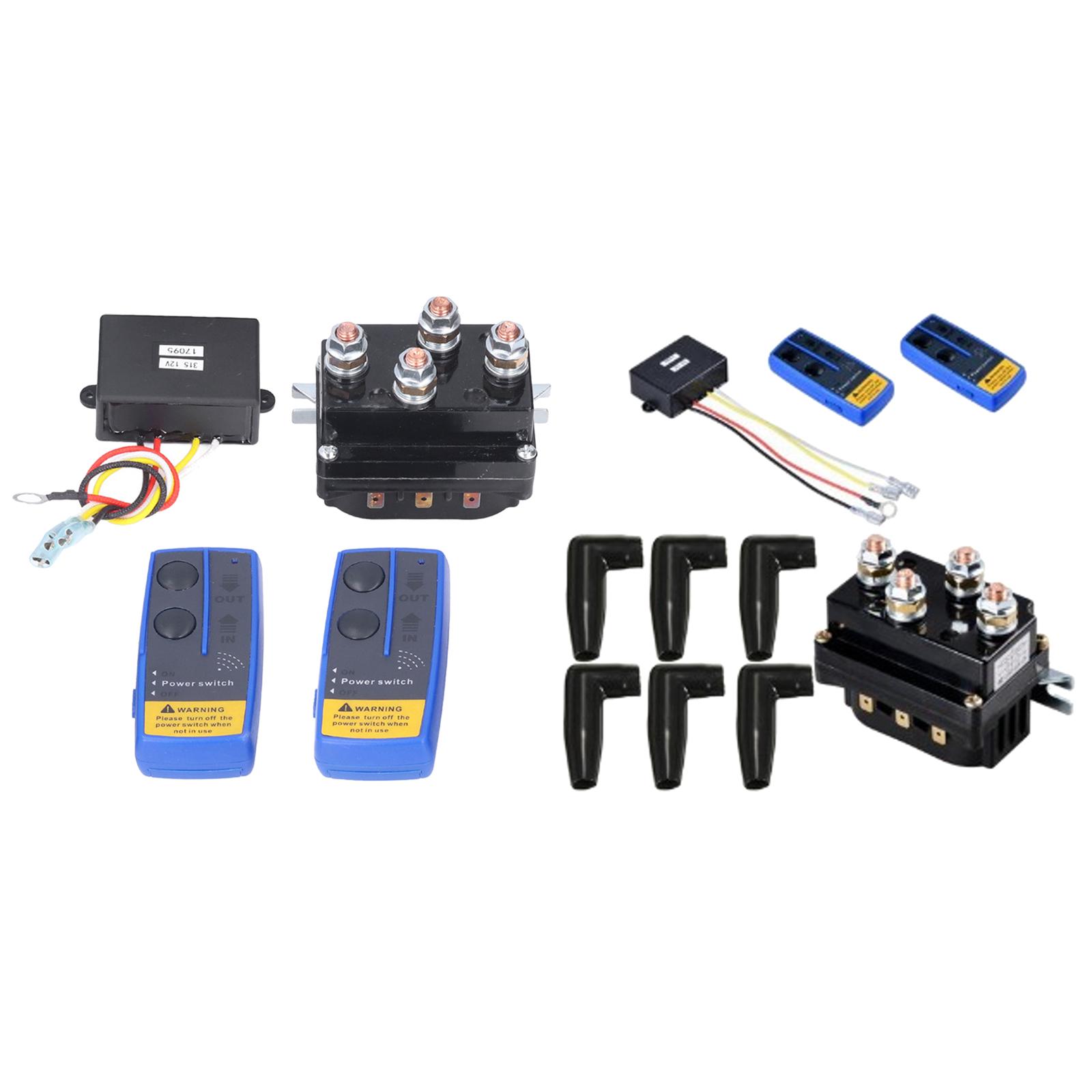 Electric 12V 500A Solenoid Relay Cont tor Wireless Winch Remote Control Kit Professional Fits for ATV UTV Repl es  cessories