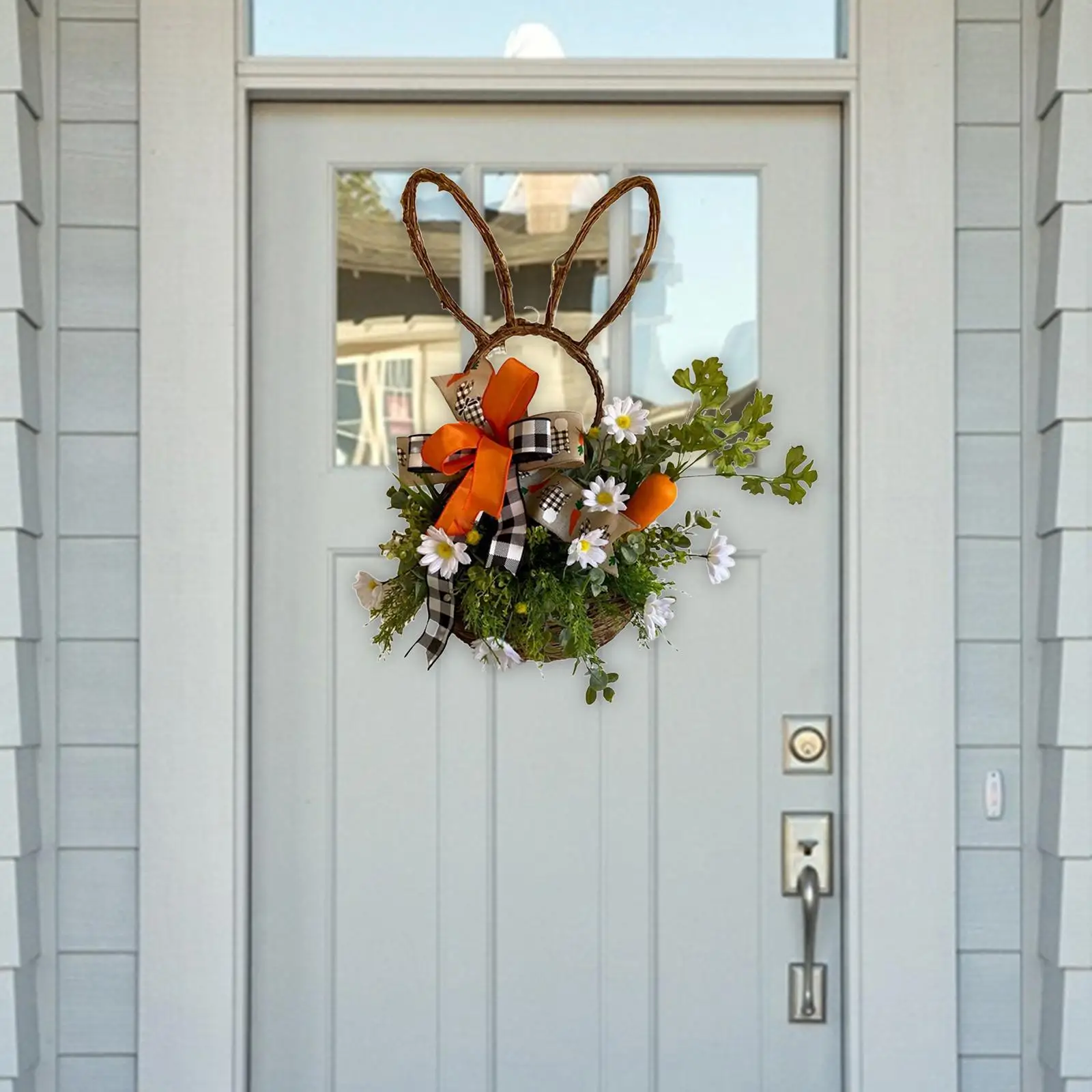 Easter Wreath Artificial Flower Garland Hanging Door for Window Decoration