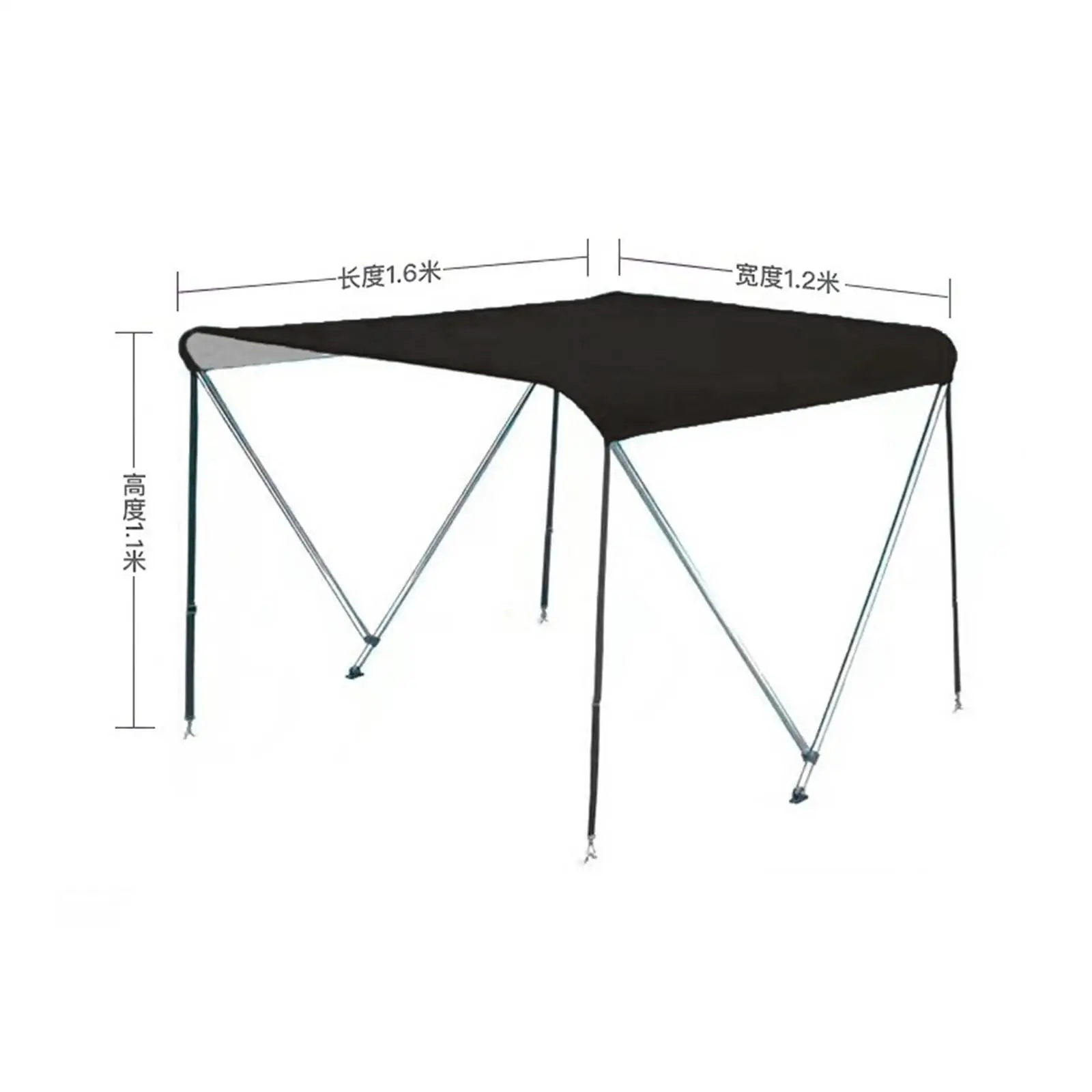 Bimini Top for Boat Sun Shelter Folding Boat Awning for Fishing Boat Sailboat Boat Canoe with A Width of 1-1.4 Meters