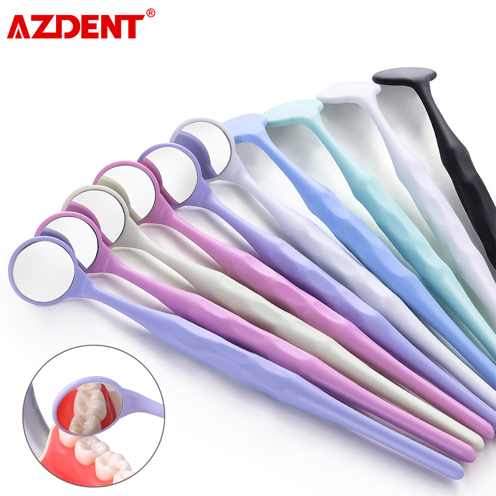 Best of AZDENT 10pcs / Set Dental Anti-fog Mouth Mirror Surface Exam Mirrors Colorful Handle Reflectors Autoclavable Teeth Whitening Tool Reviews & Tips