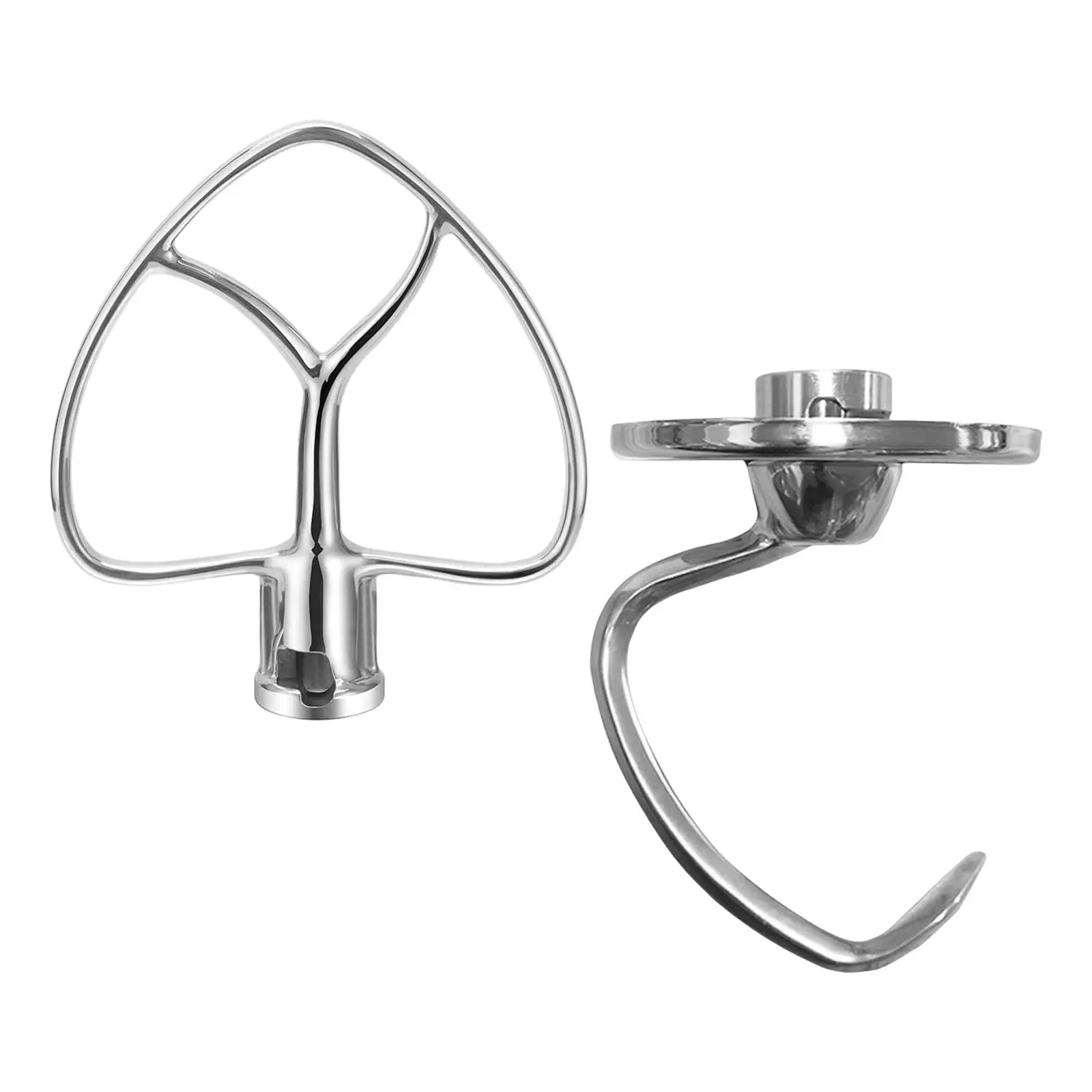 Stand Mixer Attachments Stainless Steel Stir Type paste Hook Mixer Accessory for 5Qt Kitchen Sausage Pastry Pasta