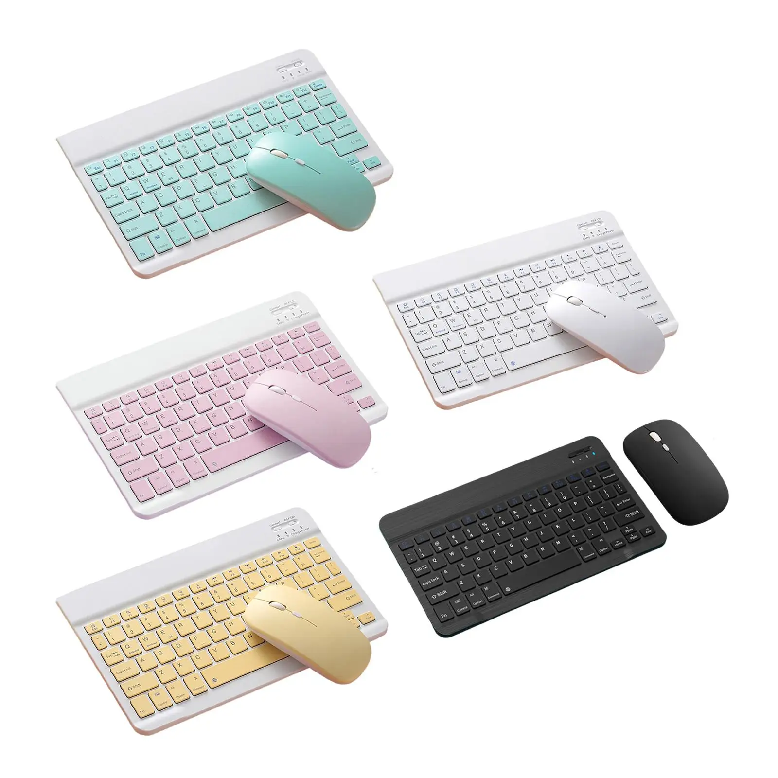 2.4GHz Portable Keyboard Mouse Comb Set Built in Battery for Tablet PC Desktop